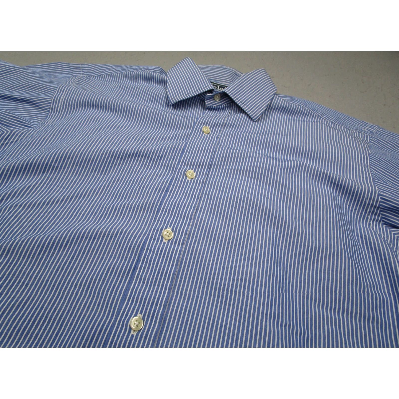 Polo Ralph Lauren VINTAGE Polo Ralph Lauren Shirt Mens 16 34 Blue Striped Curham Made in Hong Kong Size US S / EU 44-46 / 1 - 2 Thumbnail