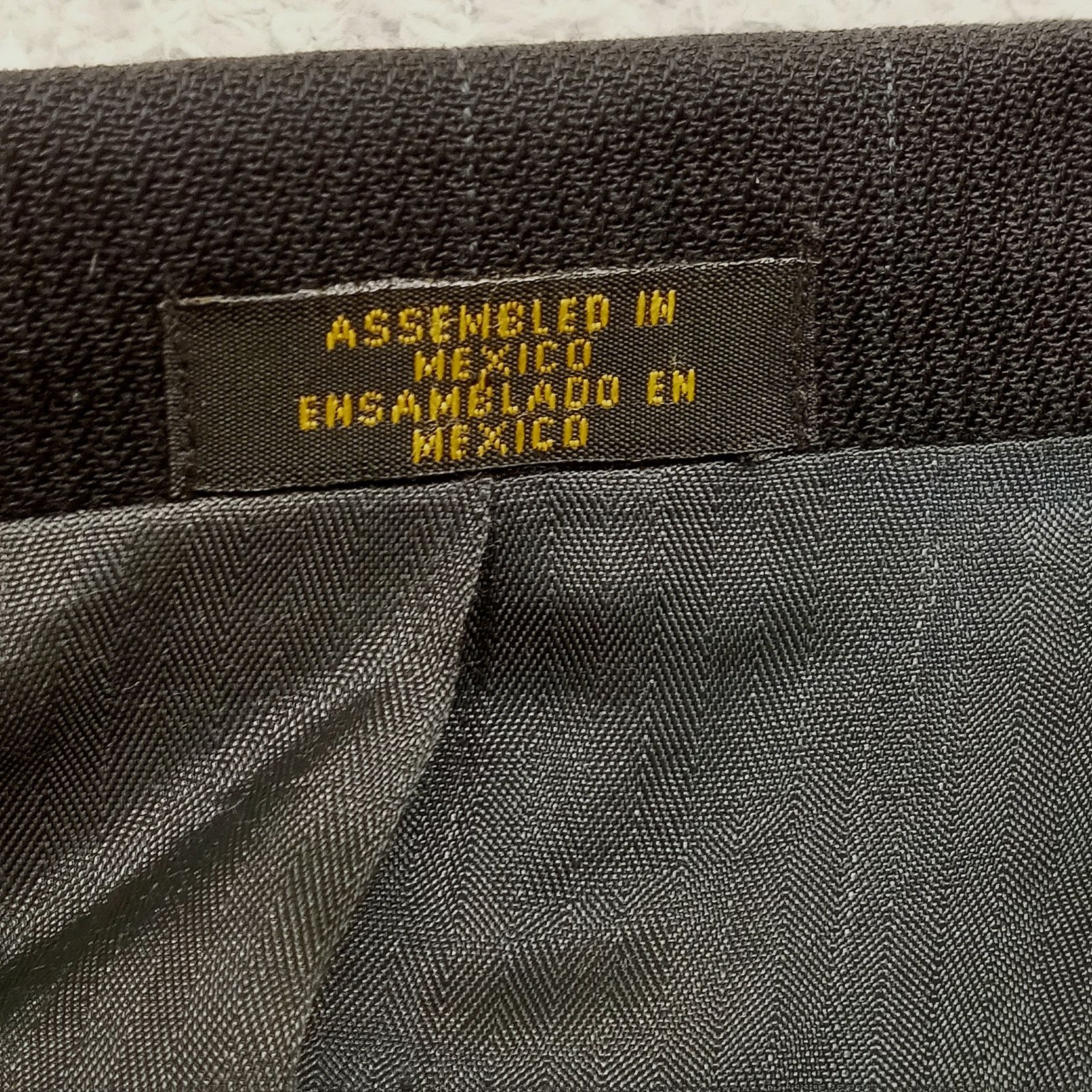 Stafford Stafford Suit Jacket Mens 40R Mens Black 2 Button Wool Blend Size 40R - 7 Thumbnail