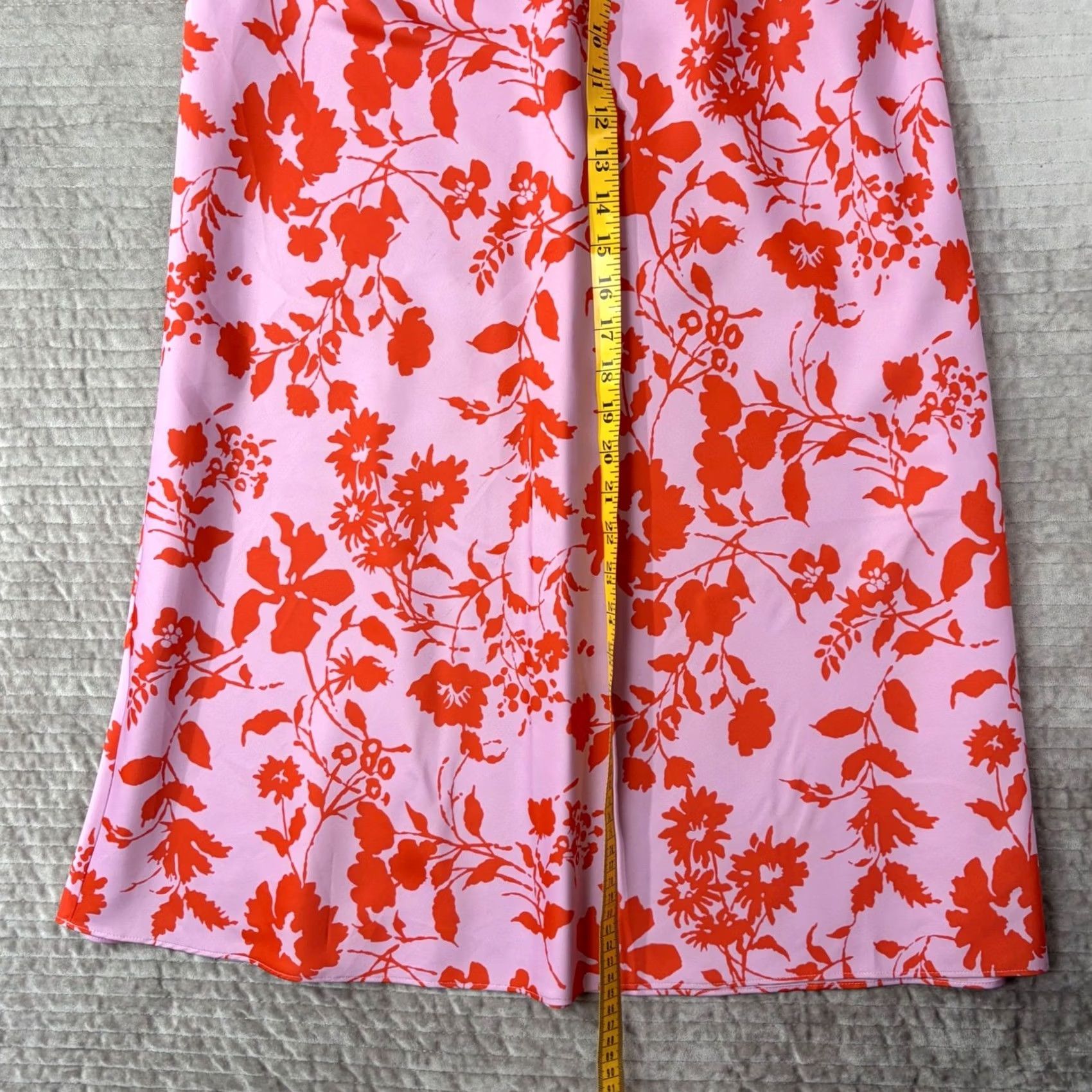 Outerknown Outerknown Skirt A-Line Midi Floral Elastic Waist Multicolor Lavender Pink 33in Womens M Size 32" / US 10 / IT 46 - 3 Thumbnail