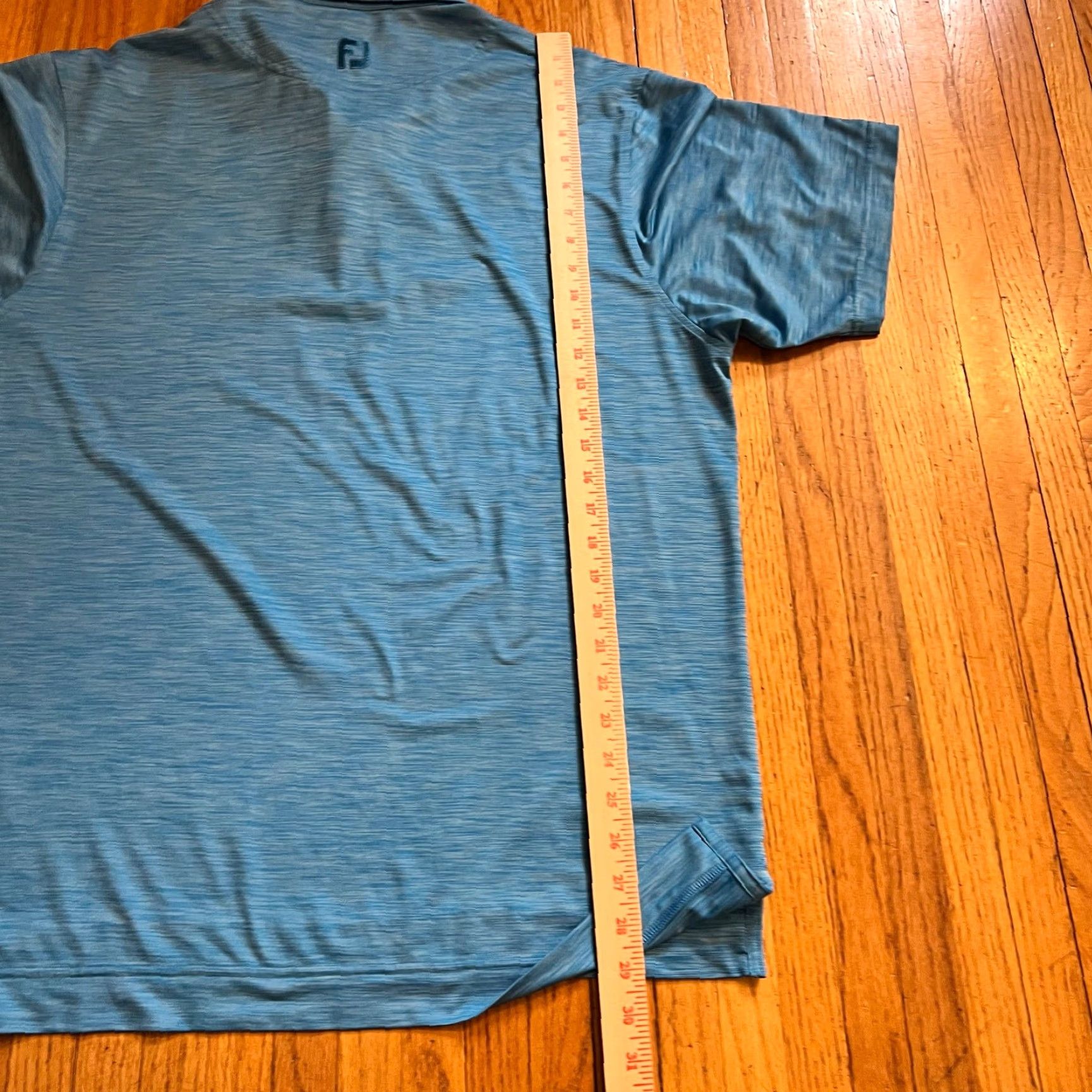 Footjoy Footjoy Polo Shirt Mens Medium Performance Golf Blue Heathered Size US M / EU 48-50 / 2 - 6 Thumbnail