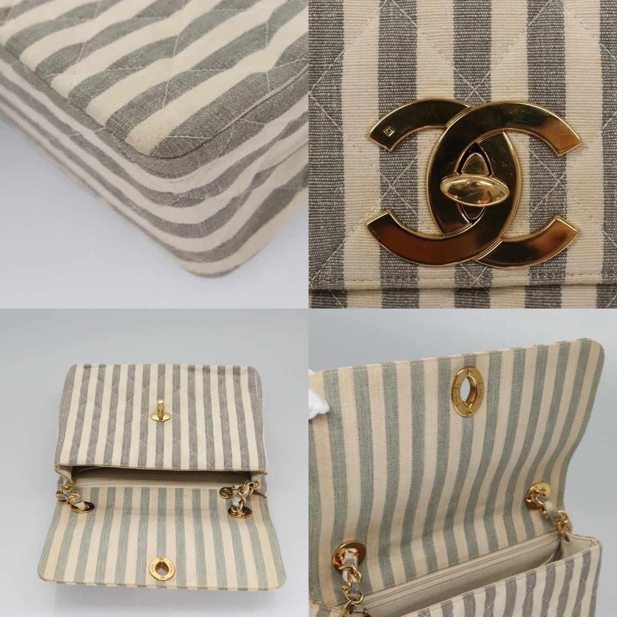 Chanel Chanel Striped Matelasse Chain Shoulder Bag Size ONE SIZE - 7 Thumbnail