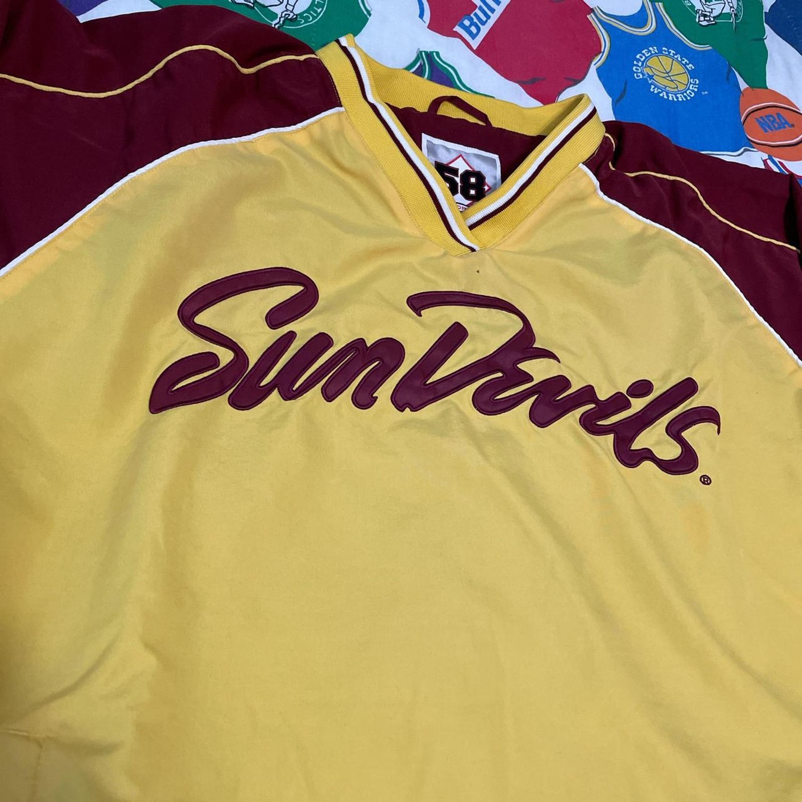 NCAA × Vintage Y2K NCAA Arizona State Sun Devils Basketball Windbreaker Size US XL / EU 56 / 4 - 3 Thumbnail