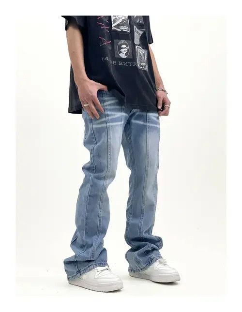 VIBE retro distressed fade flared jeans Size US 32 / EU 48 - 5 Thumbnail