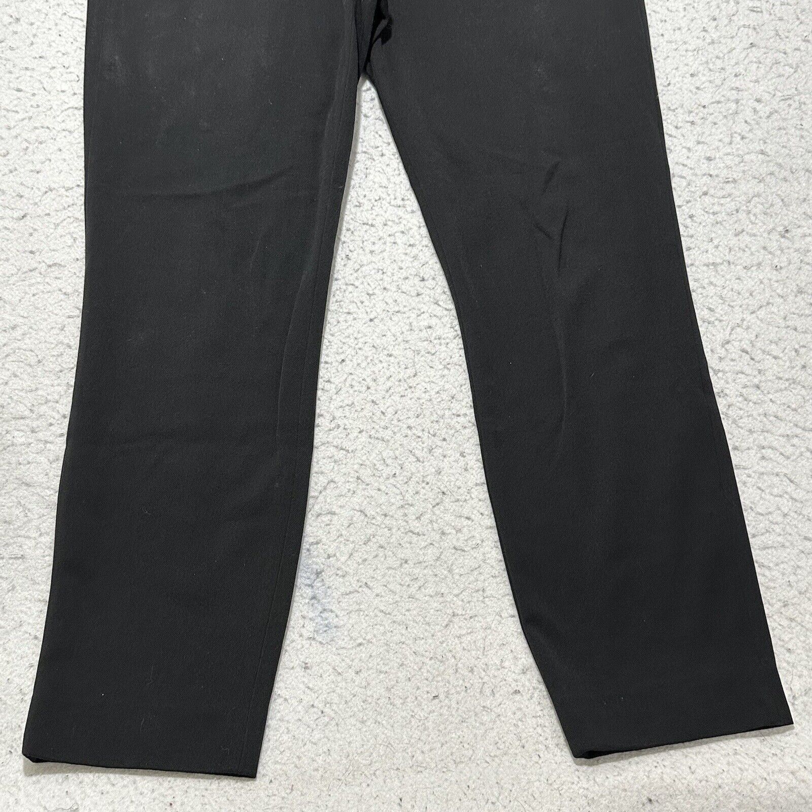J.Crew J. Crew 8 Black Flat Front Dress Pants High Rise Stretch Size 30" / US 8 / IT 44 - 3 Thumbnail