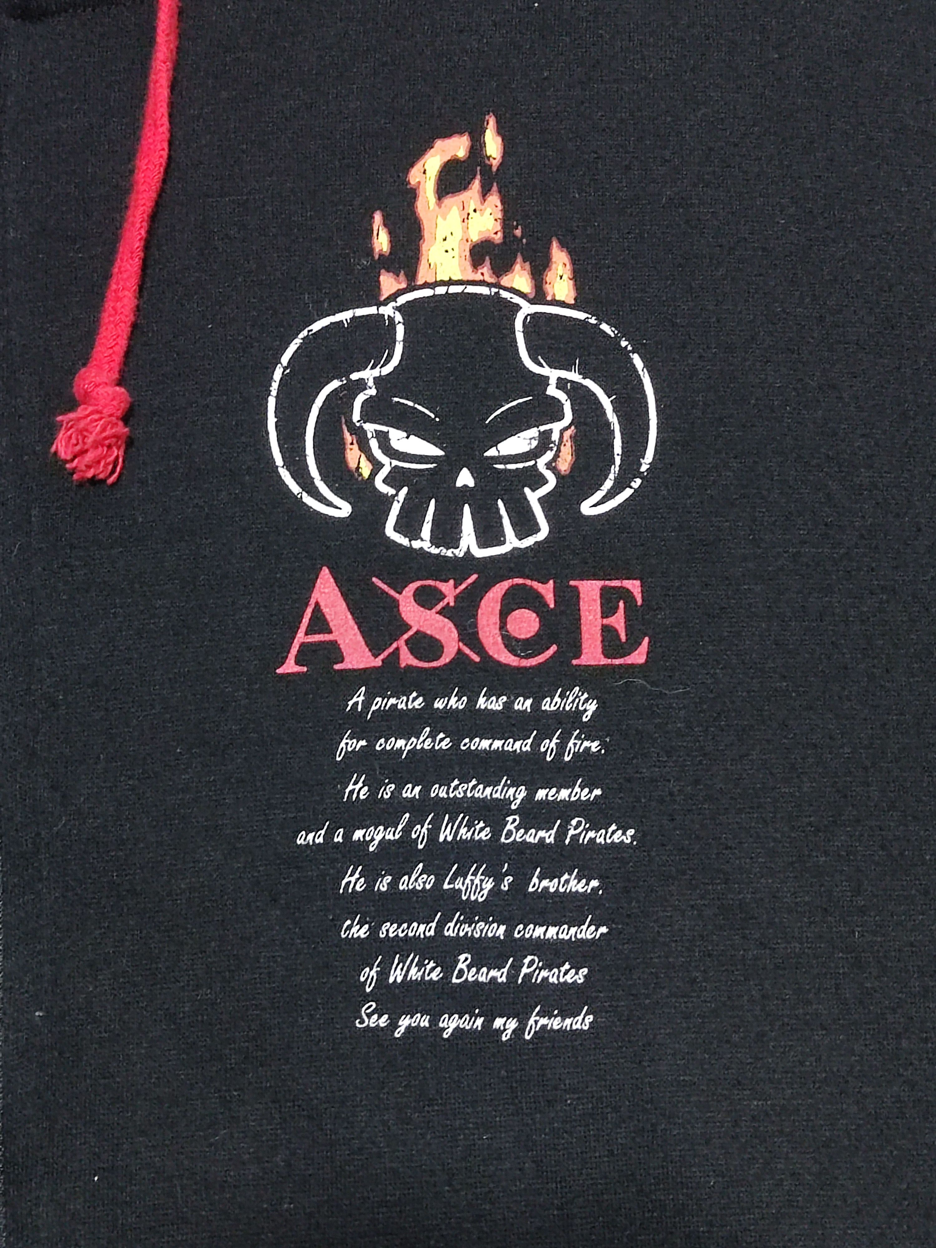 One Piece Official One Piece Portgas D. Ace Tribute Full-Zip Hoodie Size US XL / EU 56 / 4 - 6 Thumbnail