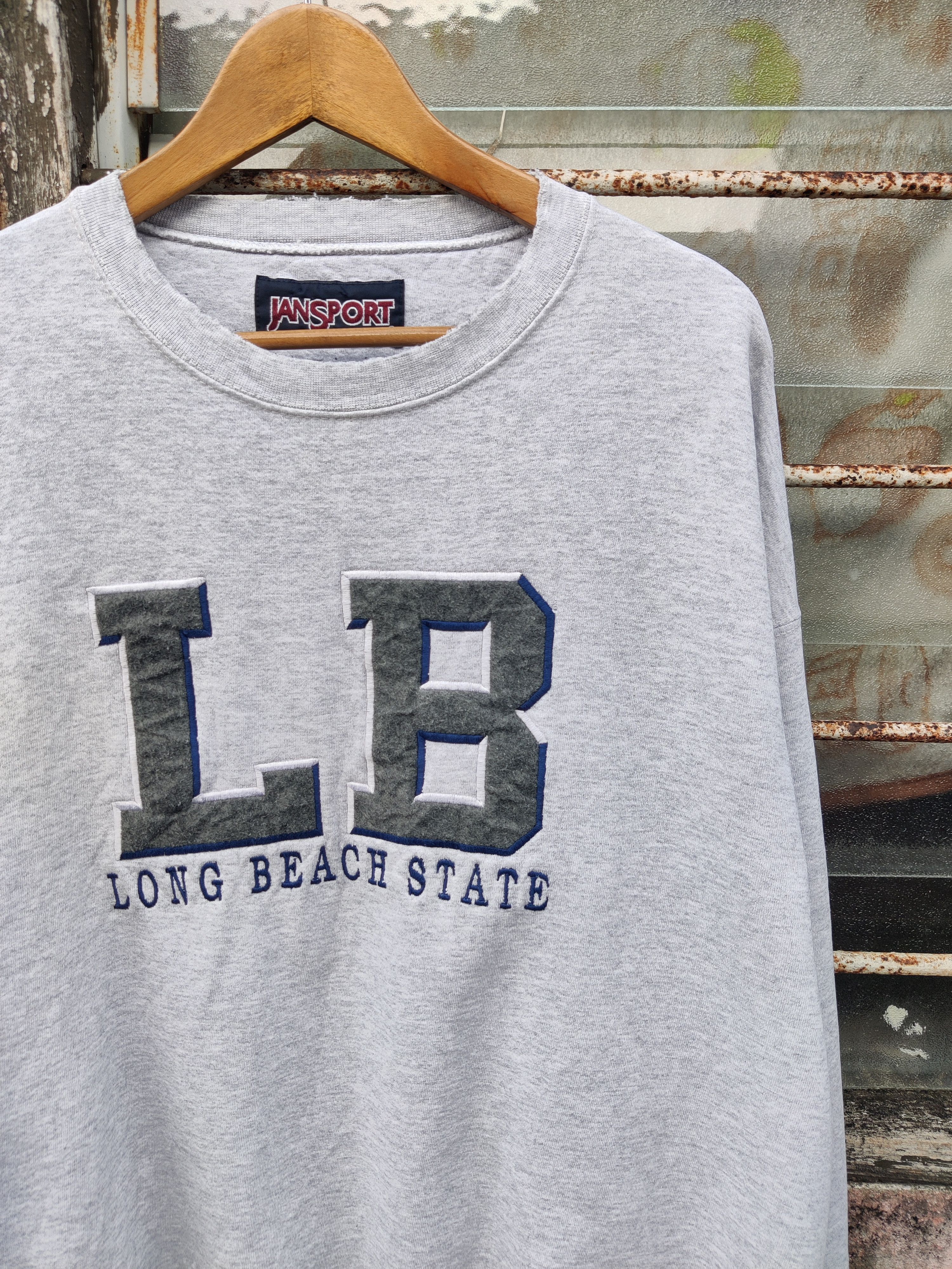 Golden Bear Vintage Distressed Jansport Long Beach State Sweatshirt Size US XL / EU 56 / 4 - 3 Thumbnail