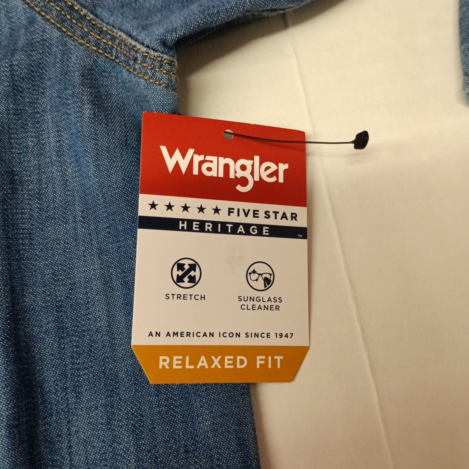 Wrangler Wrangler Big Men's Relaxed Fit Woven Shirt Size S Blue Size US S / EU 44-46 / 1 - 3 Thumbnail