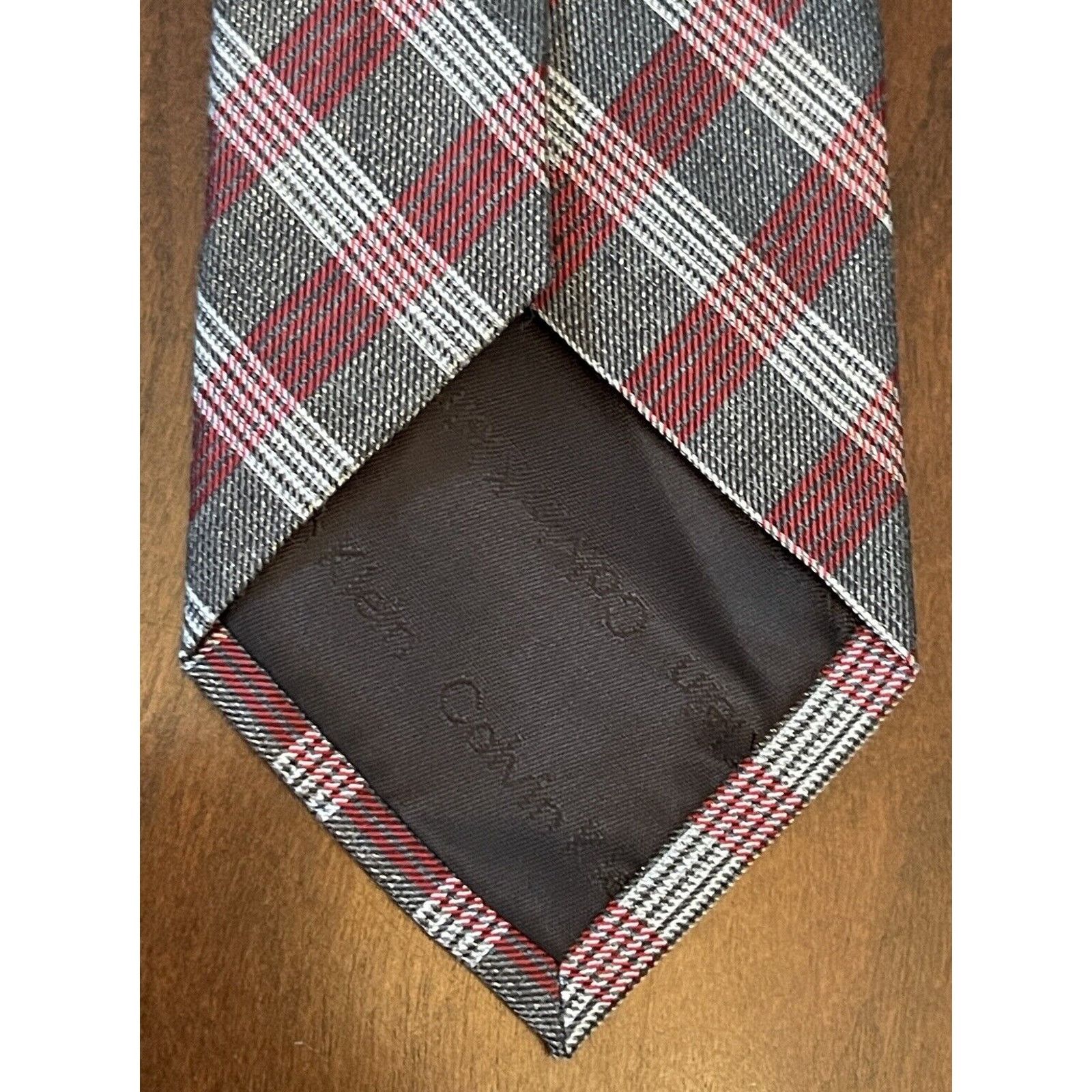 Calvin Klein Calvin Klein Red Gray 56% Silk 39% Viscose 5% Nylon China Size ONE SIZE - 2 Thumbnail