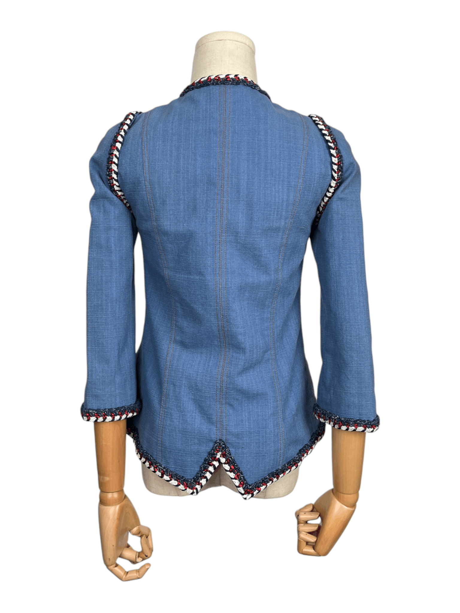 Chanel Chanel Blue Resort Collection 2013 Denim Jacket Size XS / US 0-2 / IT 36-38 - 2 Thumbnail