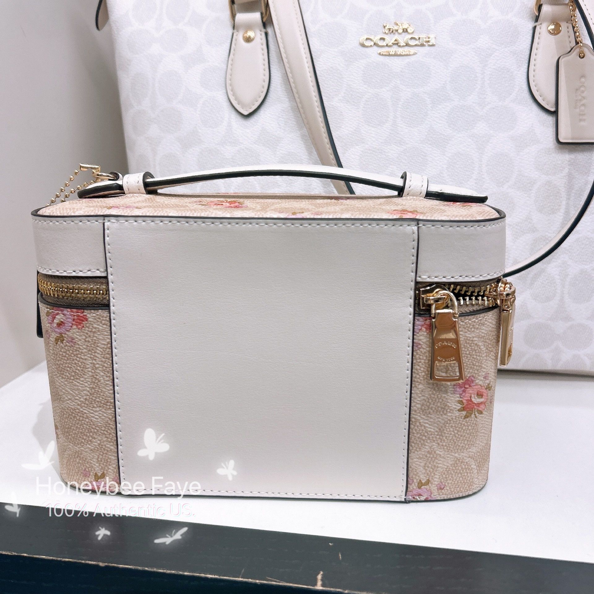 Coach Cosmetic Case In Signature Canvas With Floral Print CAP14 Size ONE SIZE - 3 Thumbnail