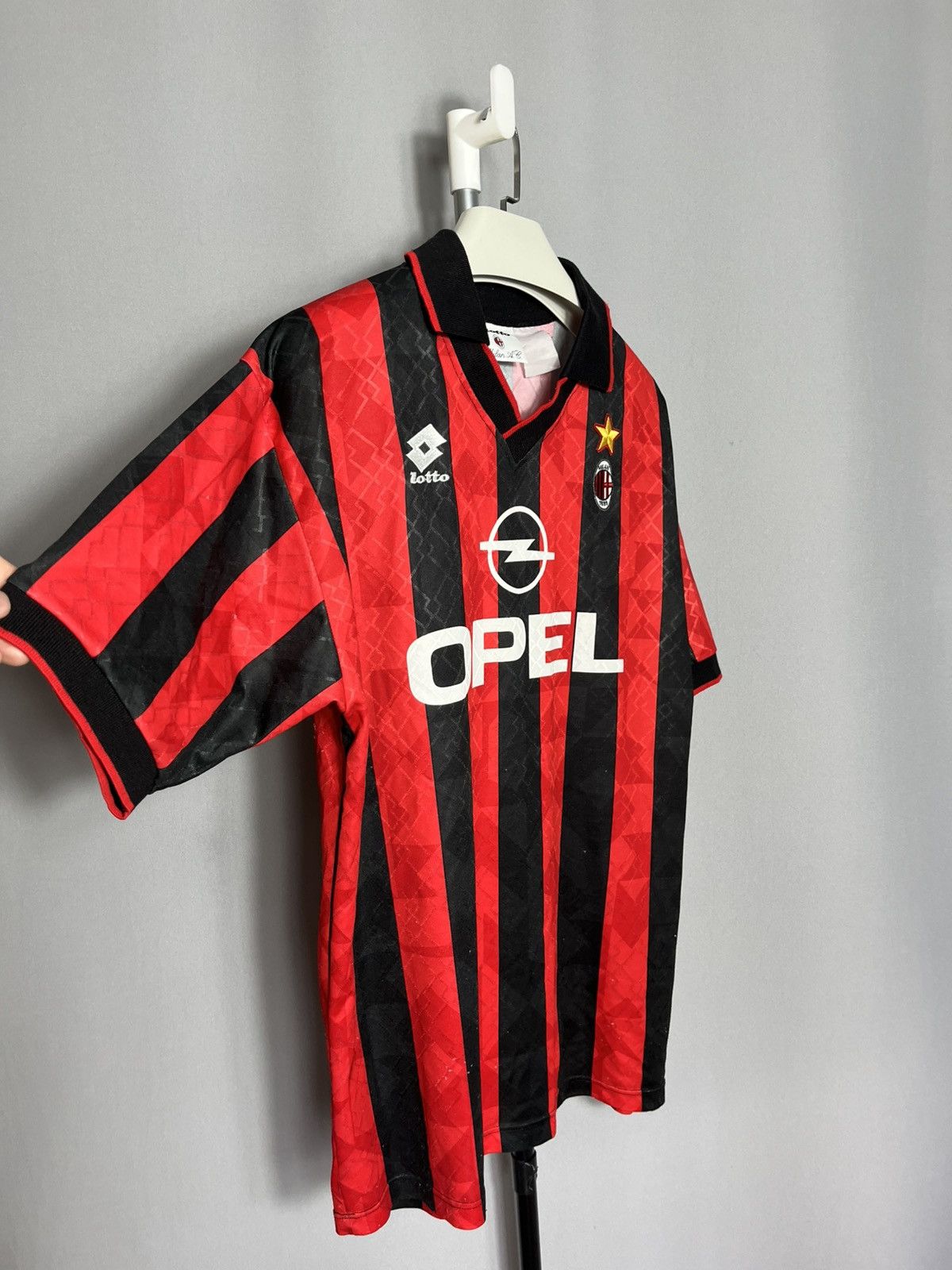 Lotto Sport AC Milan Home football shirt 1995 - 1996 mens jersey vintage Size US XL / EU 56 / 4 - 3 Thumbnail