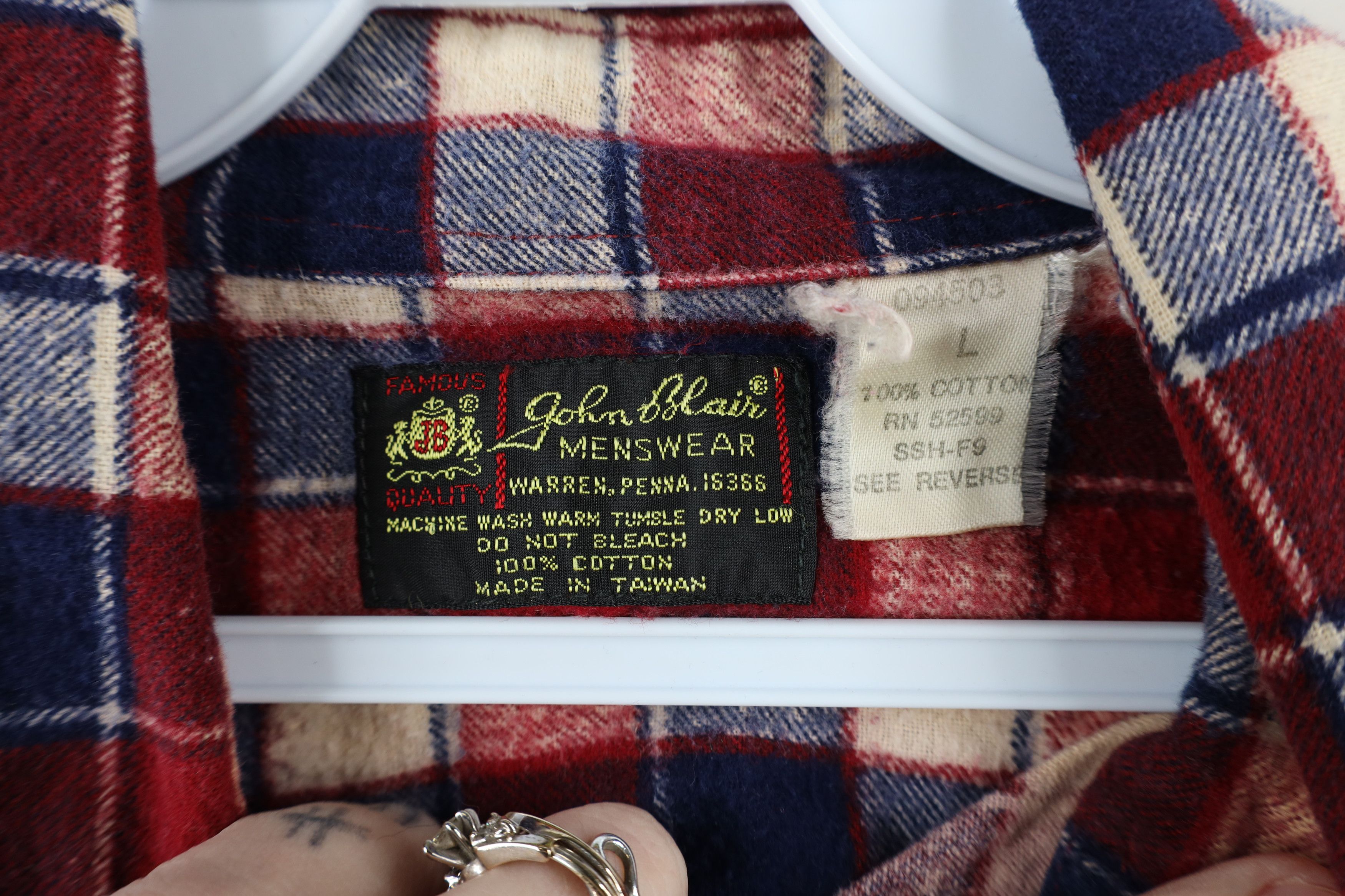 Vintage Vintage 70s Streetwear Collared Button Shirt Red Plaid Size US L / EU 52-54 / 3 - 8 Thumbnail