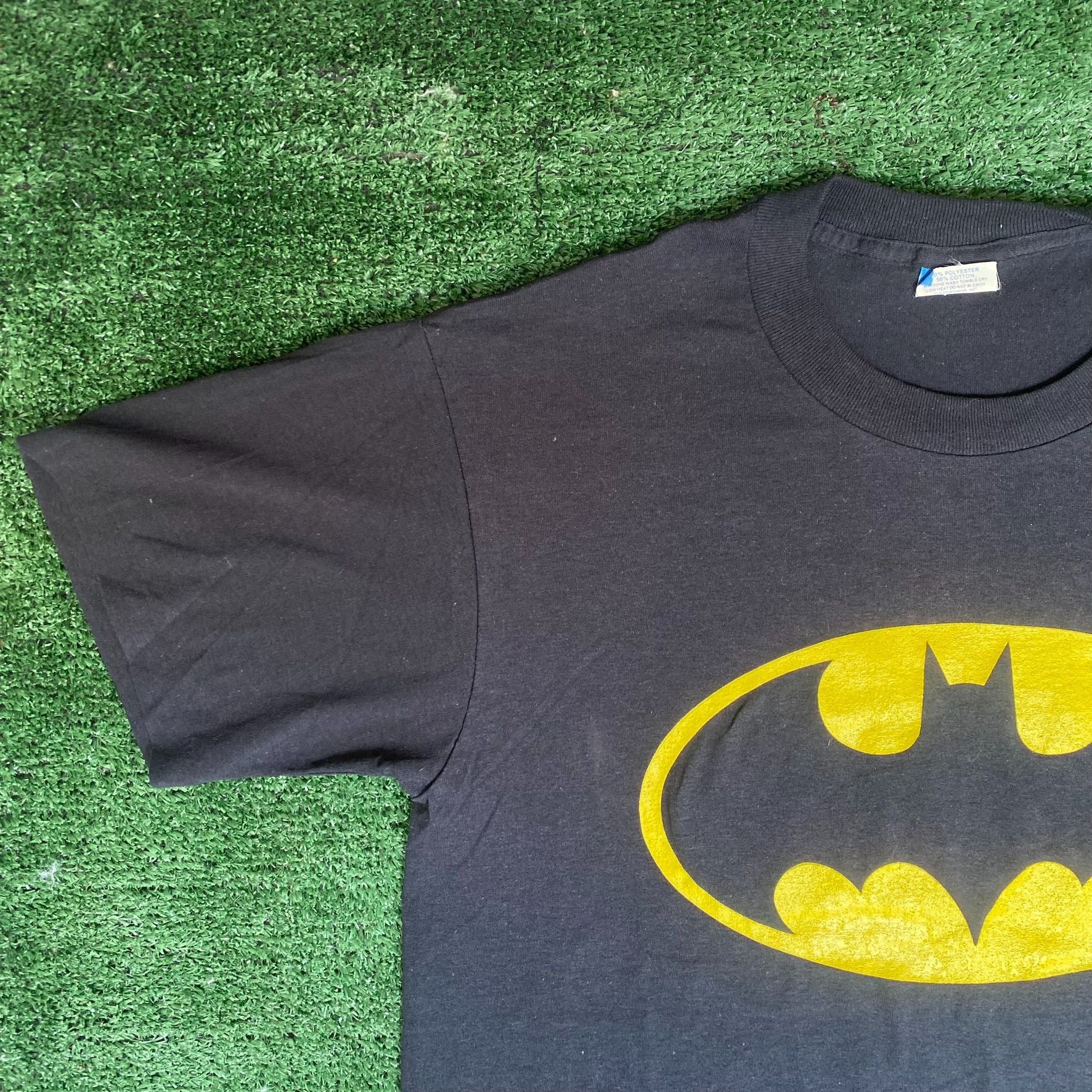 DC Comics Vintage 80s Batman Logo Shirt Single Stitch DC Comics Tee Size US L / EU 52-54 / 3 - 2 Thumbnail