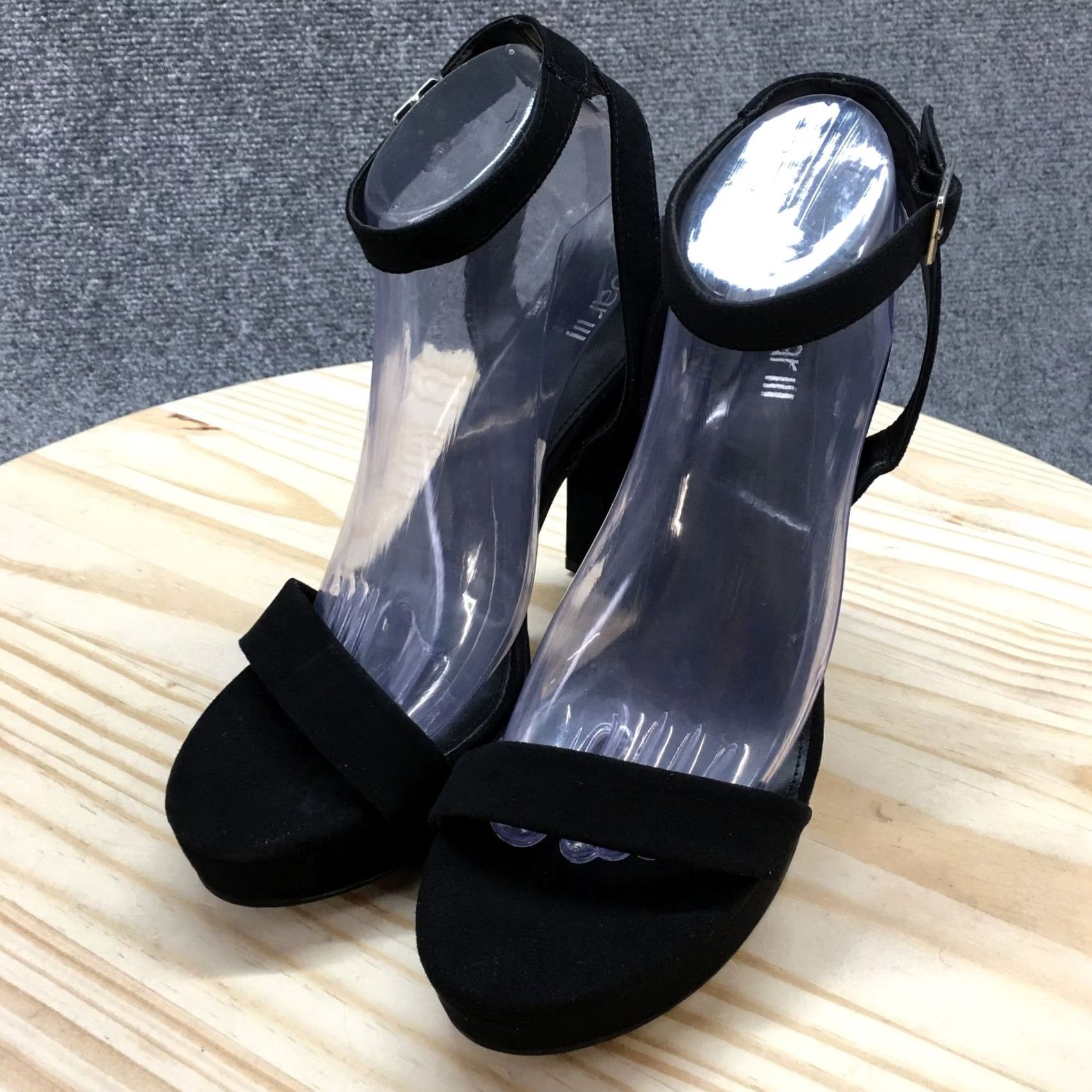 Bar III Bar III Shoes Sandals Womens 9.5 M Ivy Platform Ankle Straps Black Open Toe NEW Size US 10 / IT 40 - 3 Thumbnail