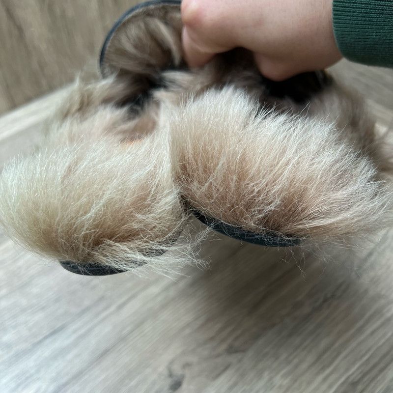 Gucci Gucci Black Casual Fur-lined Slide Slippers - Size US 8 / EU 41 - 3 Thumbnail