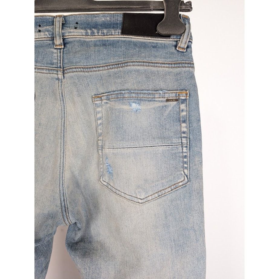 Amiri o1rshd1 Vintage Bandana Artpatch Jeans in Clay Indigo Size US 31 - 17 Thumbnail