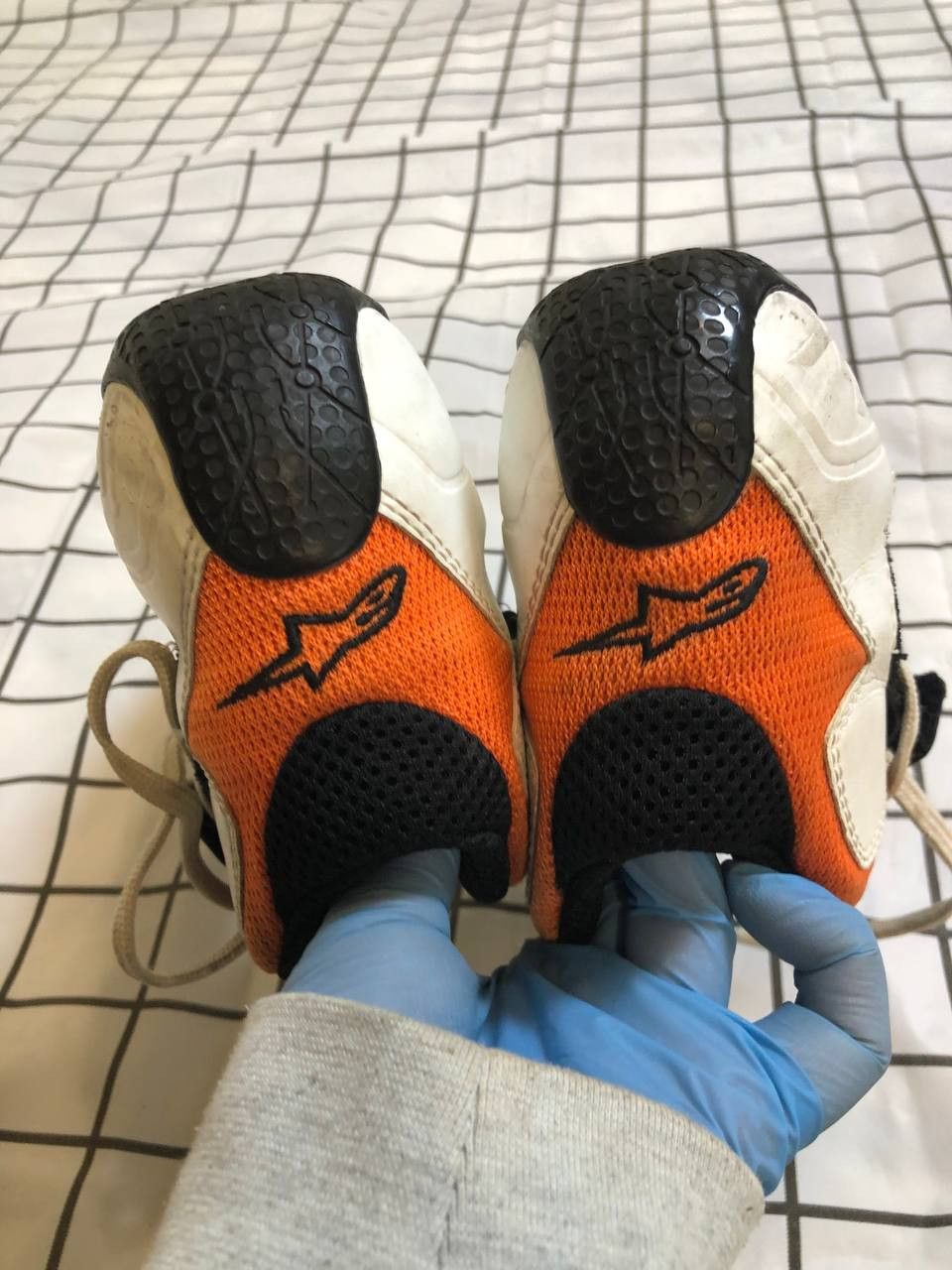 Alpinestars AlpineStars Lather Black/White Motorcycle Boots Size US 4.5 / IT 34.5 - 13 Thumbnail