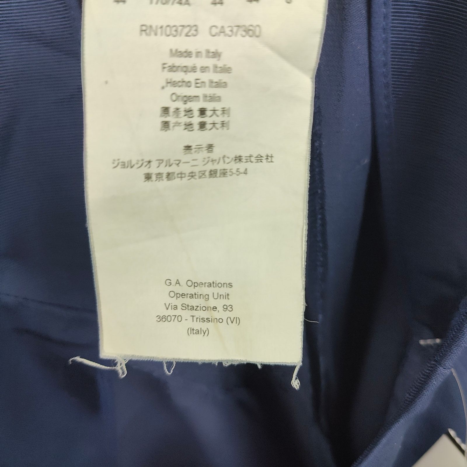 Armani Collezioni Armani Collezioni Trouser Pants Womens 8 Navy Blue Viscose Size 30" / US 8 / IT 44 - 8 Thumbnail