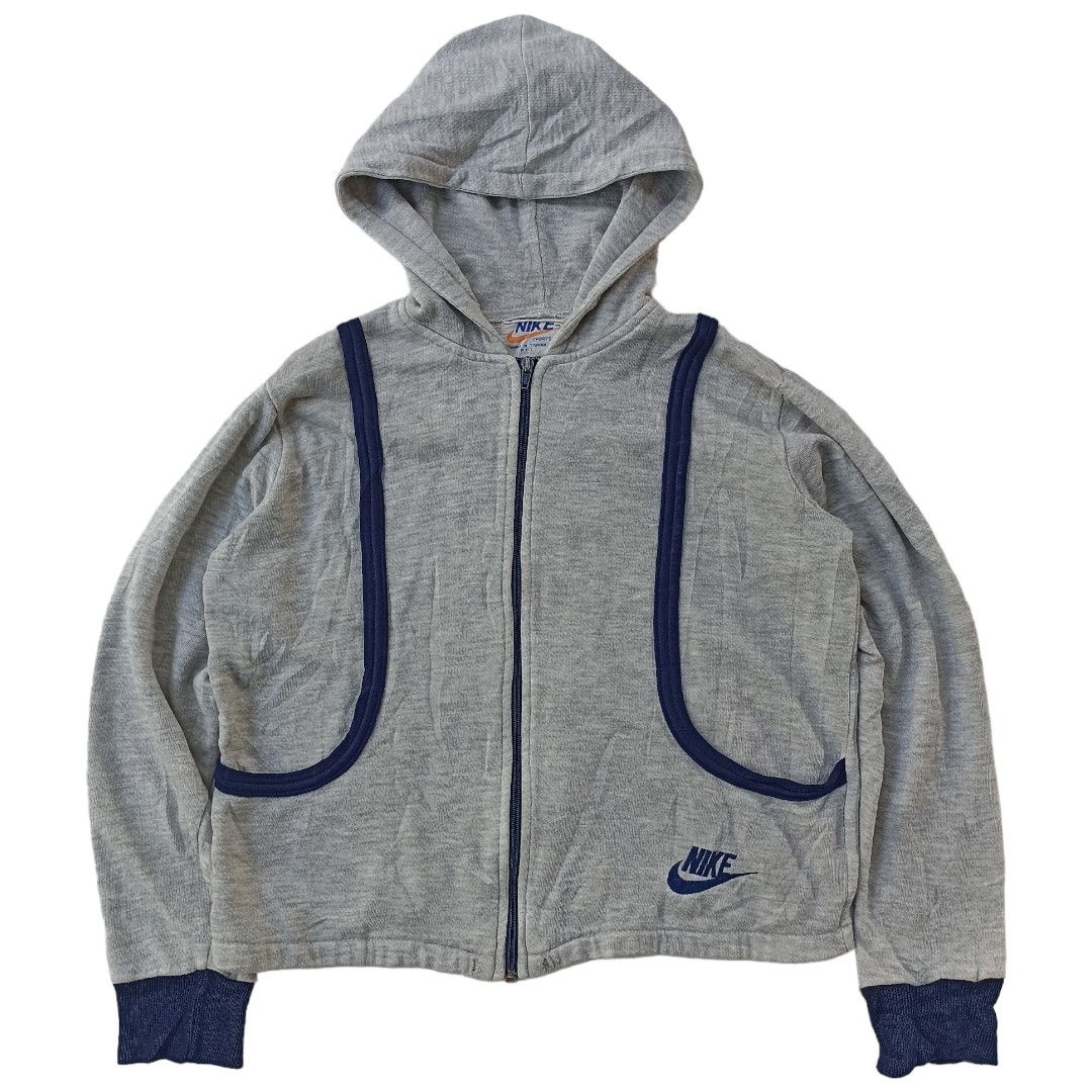Nike Vintage 80s Nike Cropped Hoodie Size US M / EU 48-50 / 2 - 1 Thumbnail