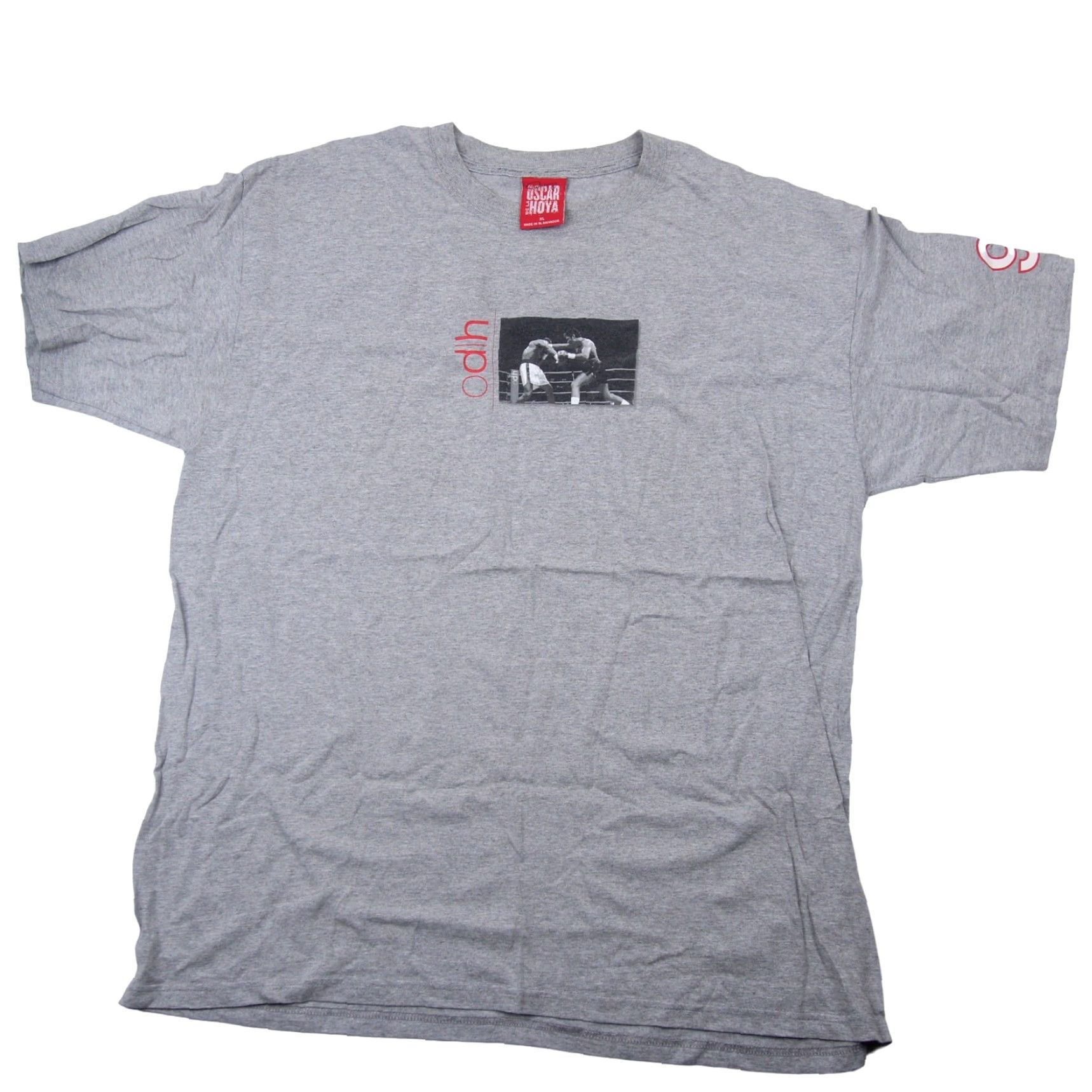 Vintage VINTAGE Oscar De La Hoya Mens XL Graphic T Shirt Gray Size US XL / EU 56 / 4 - 2 Thumbnail