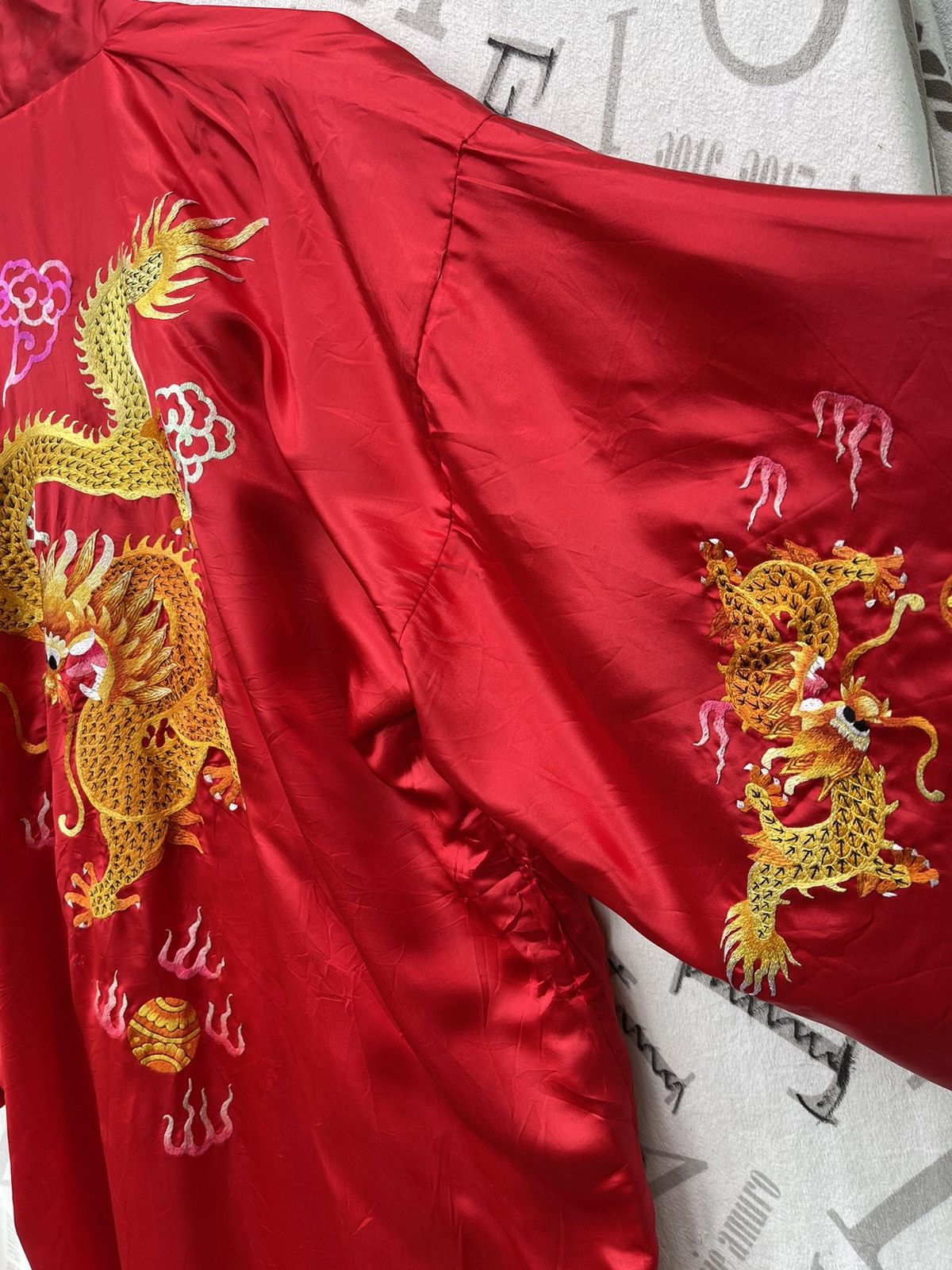 Japanese Brand 🔥RARE🔥Vintage Japanese Brand Embroidery Dragon Kimono Jacket Size US XL / EU 56 / 4 - 11 Thumbnail