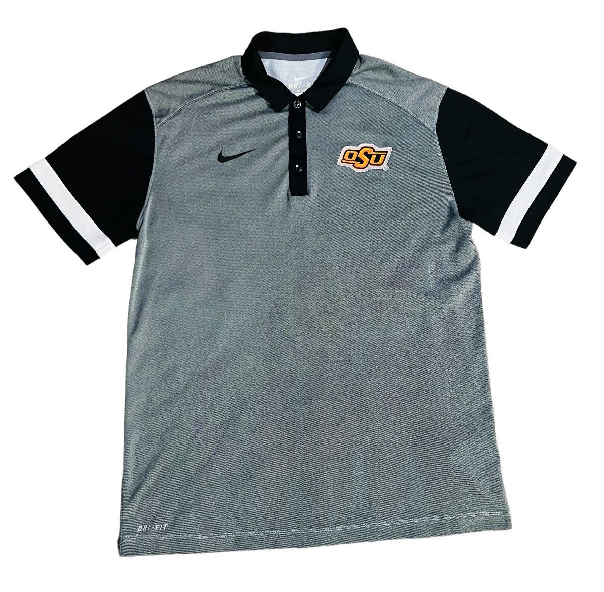 Nike Nike Dri Fit Oklahoma State Polo Shirt Medium Gray NCAA Size US M / EU 48-50 / 2 - 1 Thumbnail