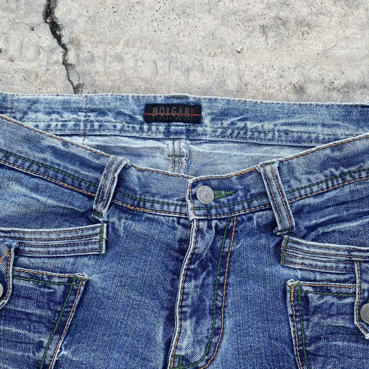 Japanese Brand Morgan Homme Y2K Archive Distressed Buttoned Denim Jeans Size 34" / US 12 / IT 48 - 4 Thumbnail