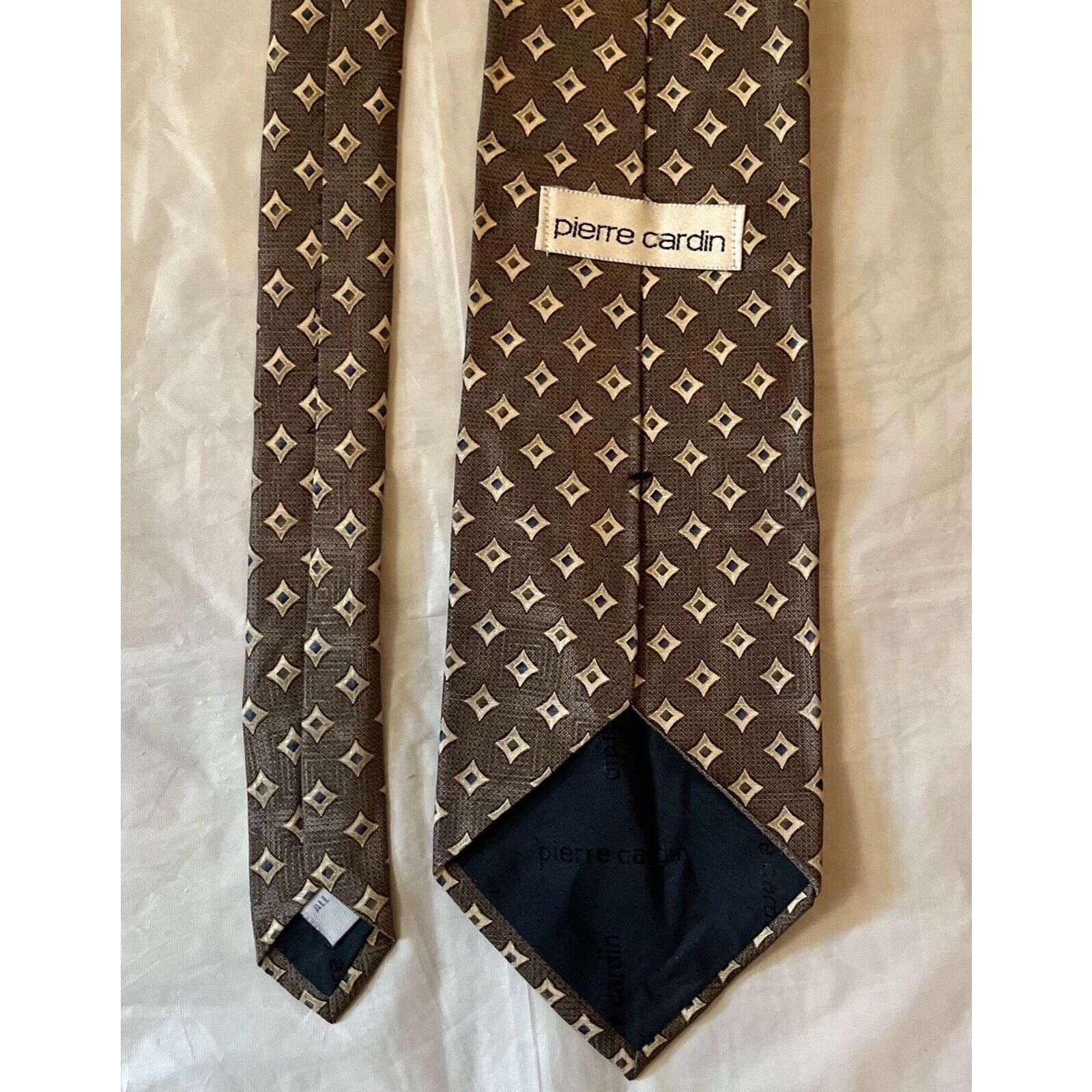 Pierre Cardin Pierre Cardin Silk Tie ~ Off Brown ~ Necktie ~ Size ONE SIZE - 3 Thumbnail