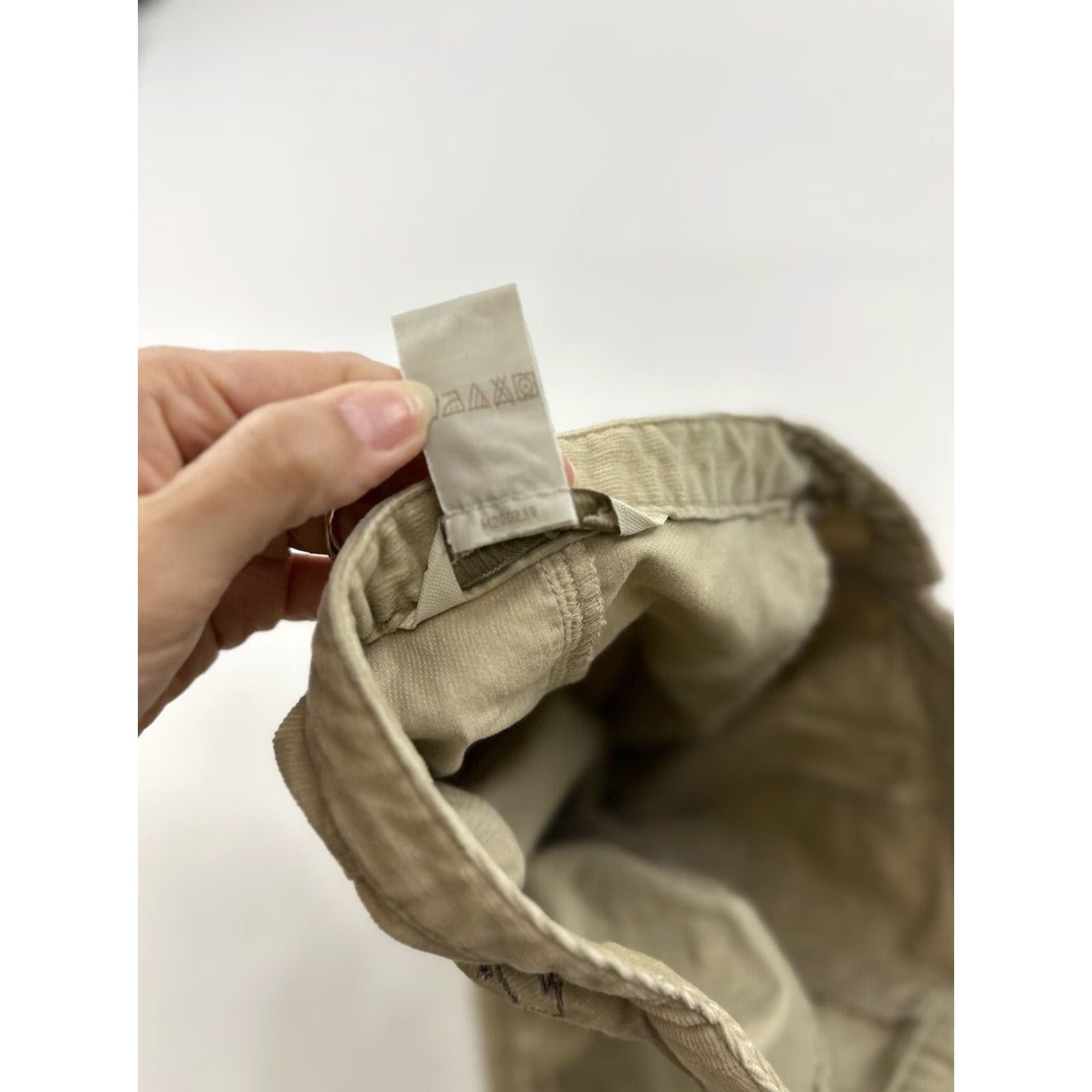 Vintage HORNY TOAD Skirt Women's L Khaki Corduroy A-Line Knee Length Beige Cotton Elastane Pull On Size 36" / US 14 / IT 50 - 5 Thumbnail