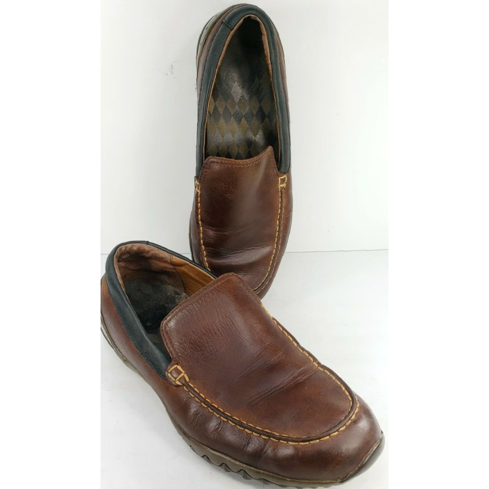 Merrell Merrell Men Moc Toe Loafer Size 9M Brown Leather Slip-on Leather Insole J73279 Size US 9 / EU 42 - 6 Thumbnail