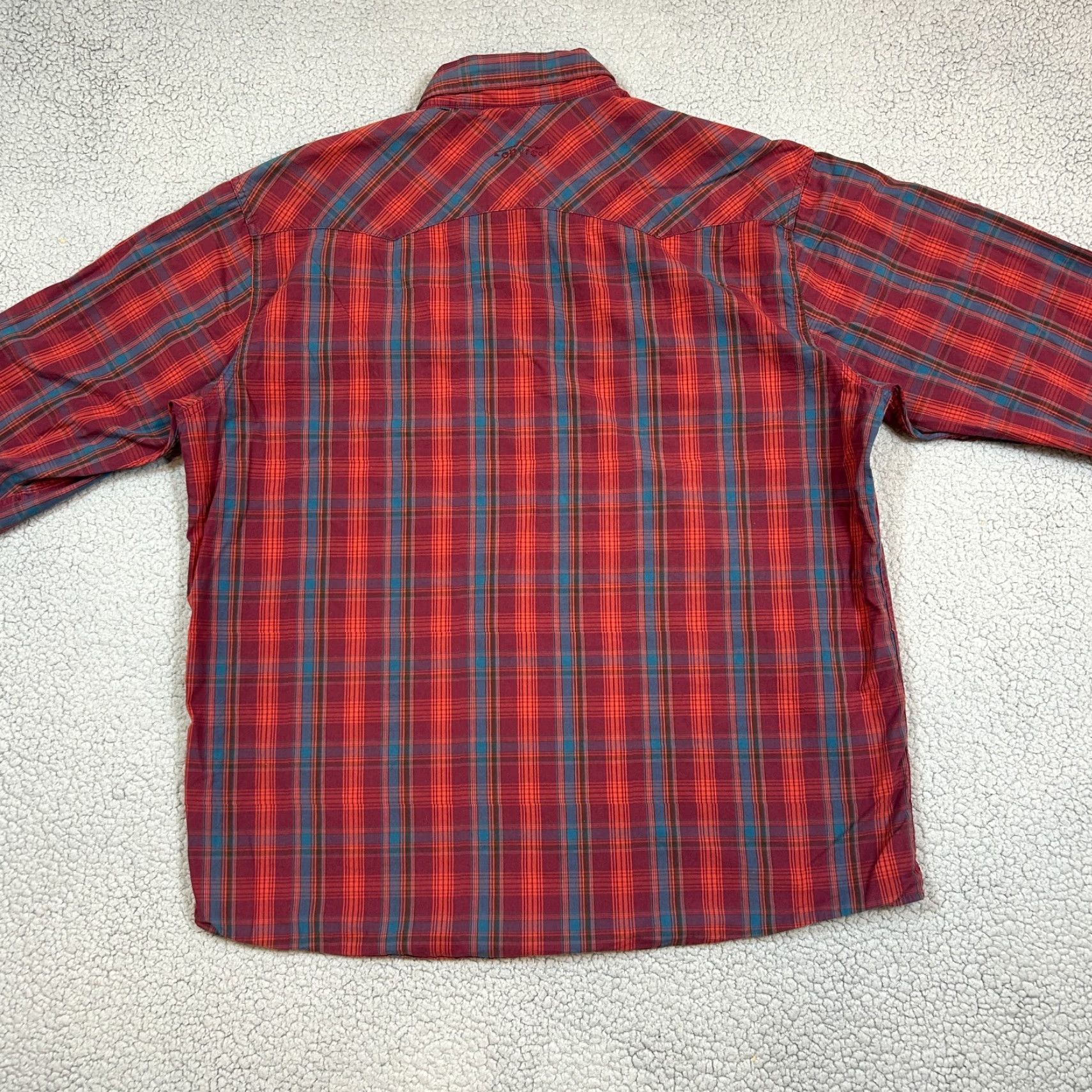 Orvis Orvis Trout Bum Shirt Mens XL Red Plaid Western Pearl Snap Rancher Fishing Rodeo Shirt Size US XL / EU 56 / 4 - 5 Thumbnail