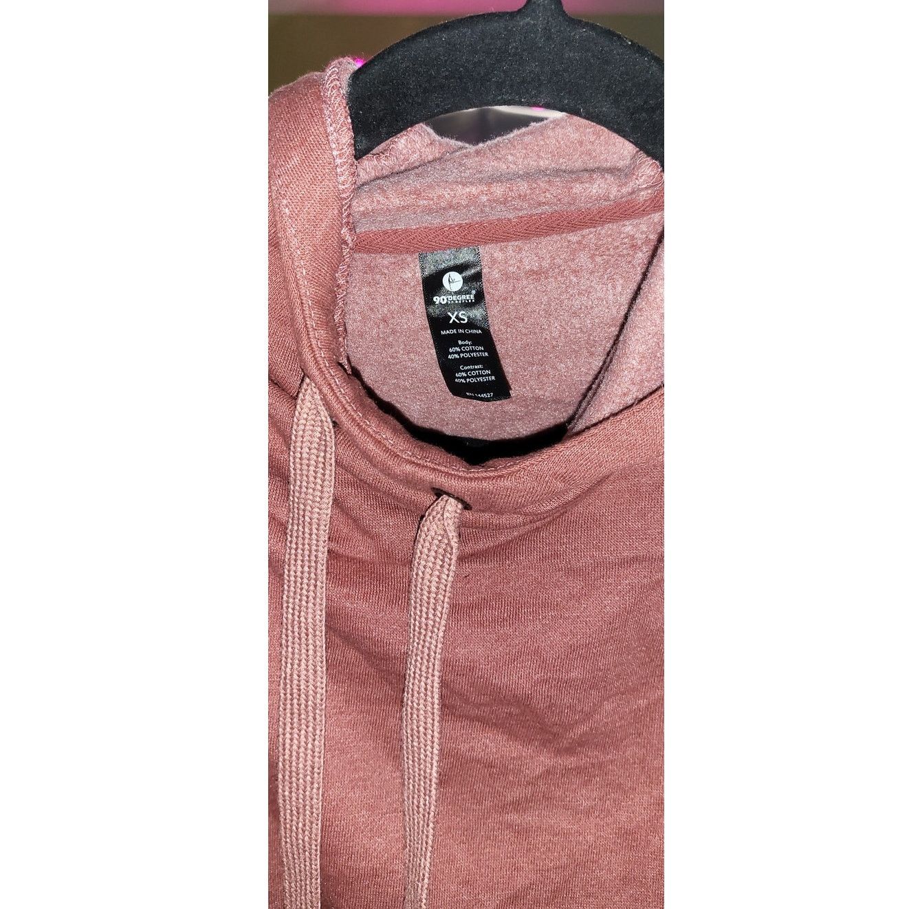 Other 90 Degrees by Reflex Stonewashed Cropped Hoodie Sweater XS Size XS / US 0-2 / IT 36-38 - 3 Thumbnail