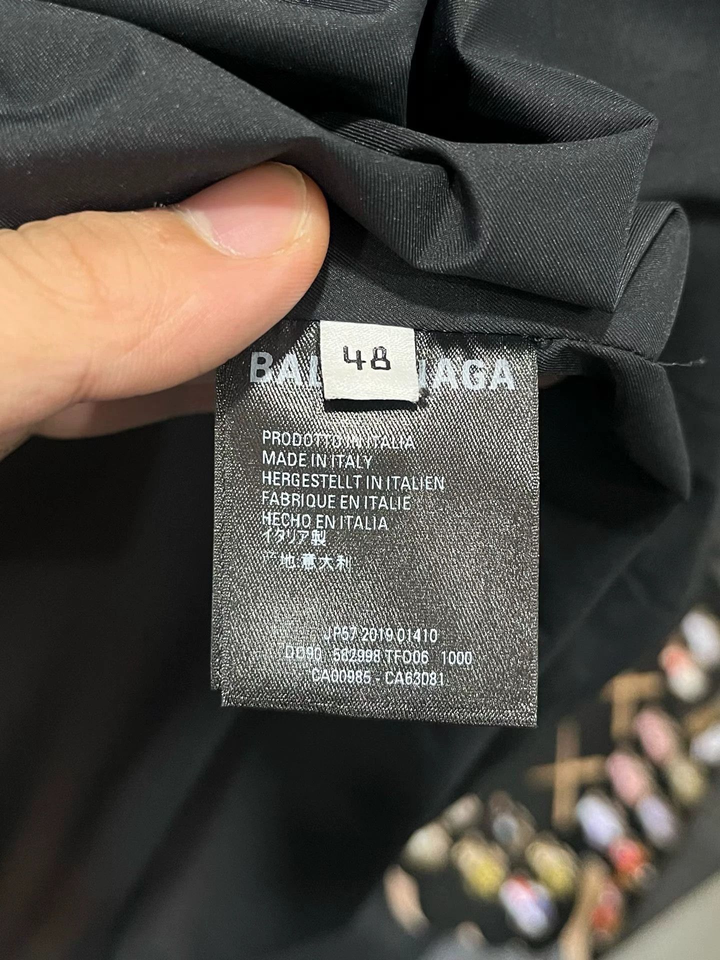 Balenciaga logo print all-over zip-up down jacket