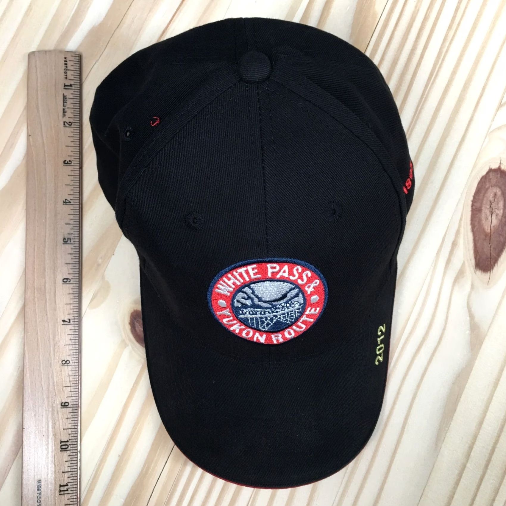 Vintage White Pass & Yukon Route 2012 Skagway Alaska Railroad Baseball Cap Hat Black Men Size ONE SIZE - 6 Thumbnail