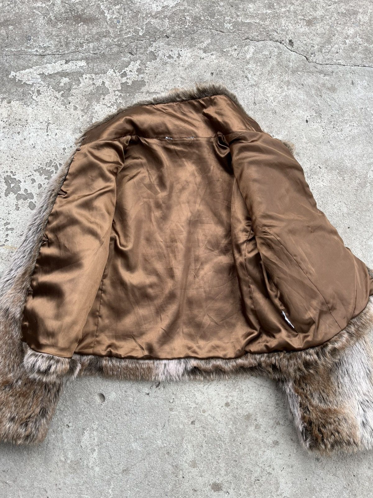 If Six Was Nine × Le Grande Bleu (L.G.B.) Vintage Fluffy Gothic JPG Style Eco Fur Faux Coat Jacket Y2K Size M / US 6-8 / IT 42-44 - 3 Thumbnail