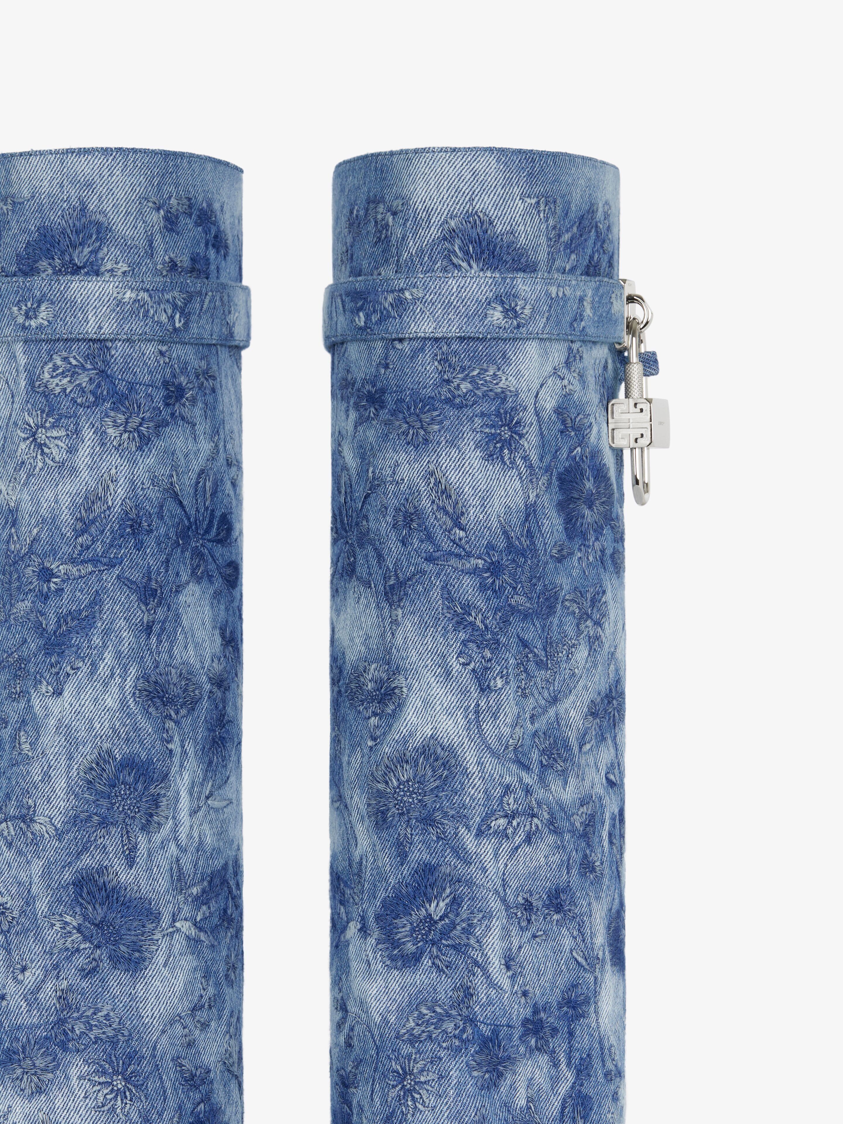 Givenchy oc11z0725 Shark Lock Boots in Medium Blue Size US 12 / IT 42 - 6 Thumbnail