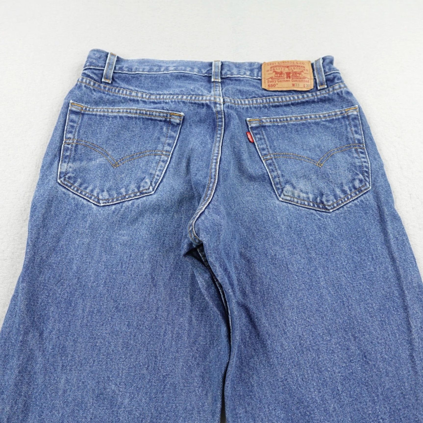 Levi's VINTAGE Levi's 550 Jeans - Men’s Denim Tapered Relaxed 33x30 Blue USA 1990s Size US 33 - 6 Thumbnail