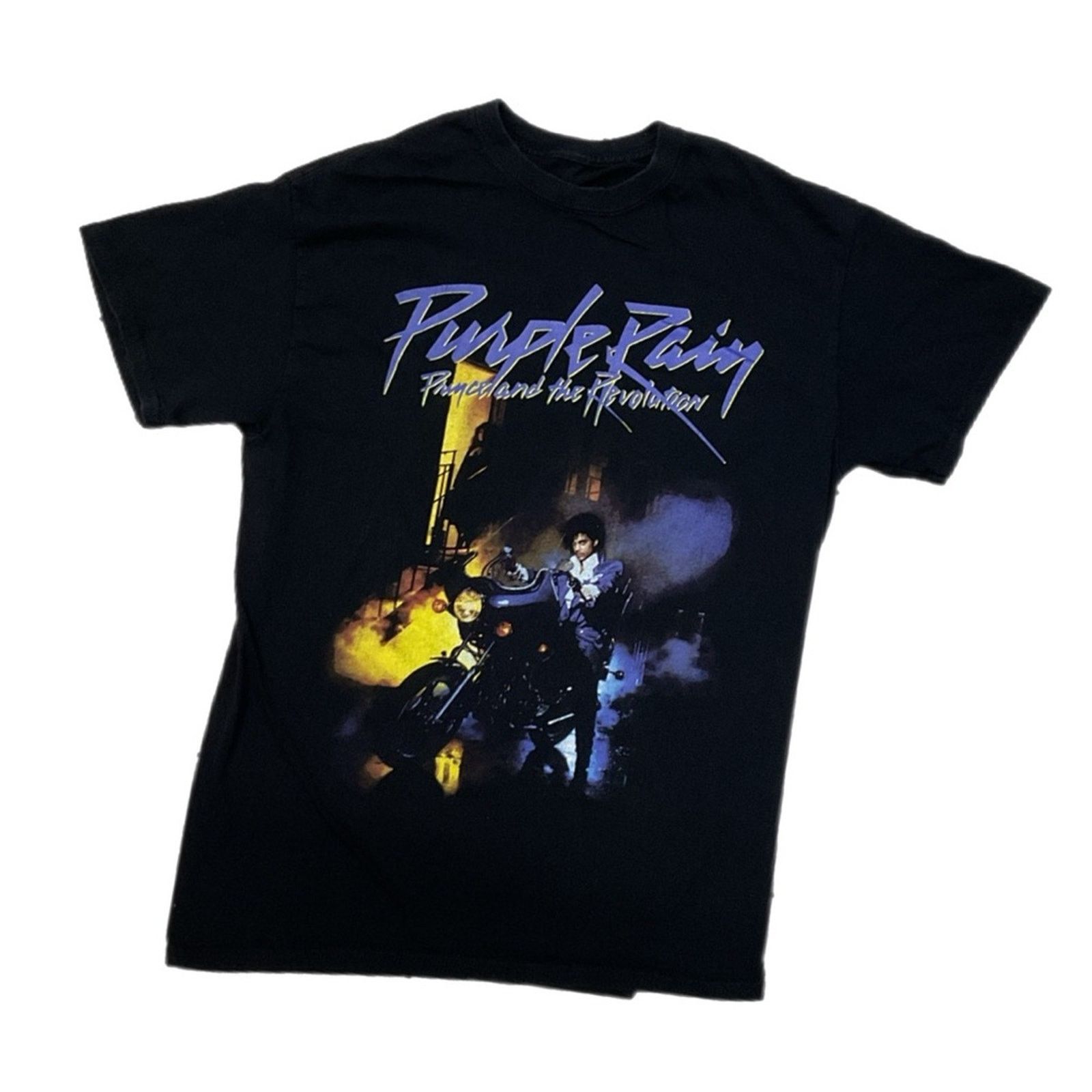 Purple Purple Rain Black Graphic T-Shirt Size US M / EU 48-50 / 2 - 1 Thumbnail