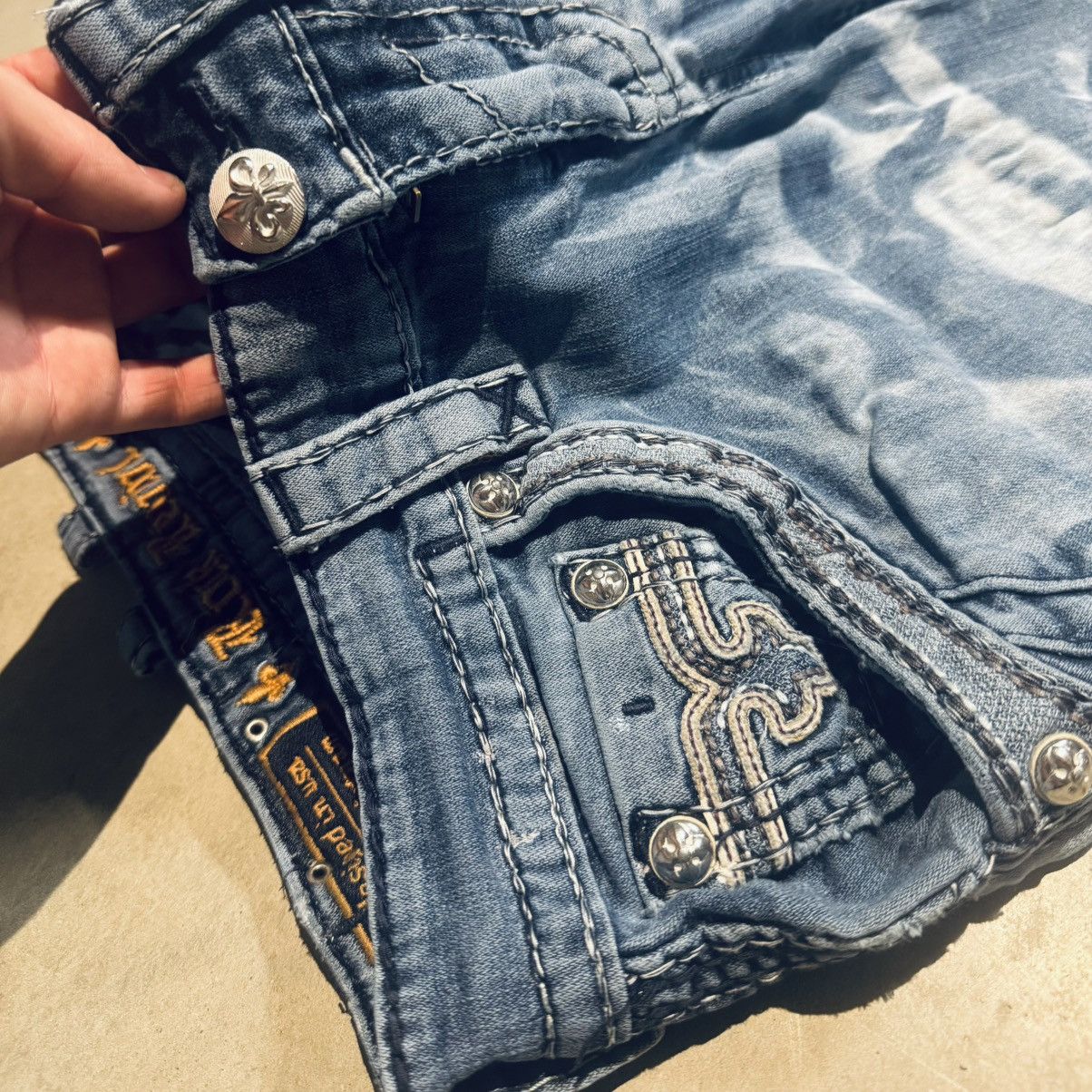 Rock Revival Rock Revival RARE Bleached JEANS Size US 30 / EU 46 - 4 Thumbnail
