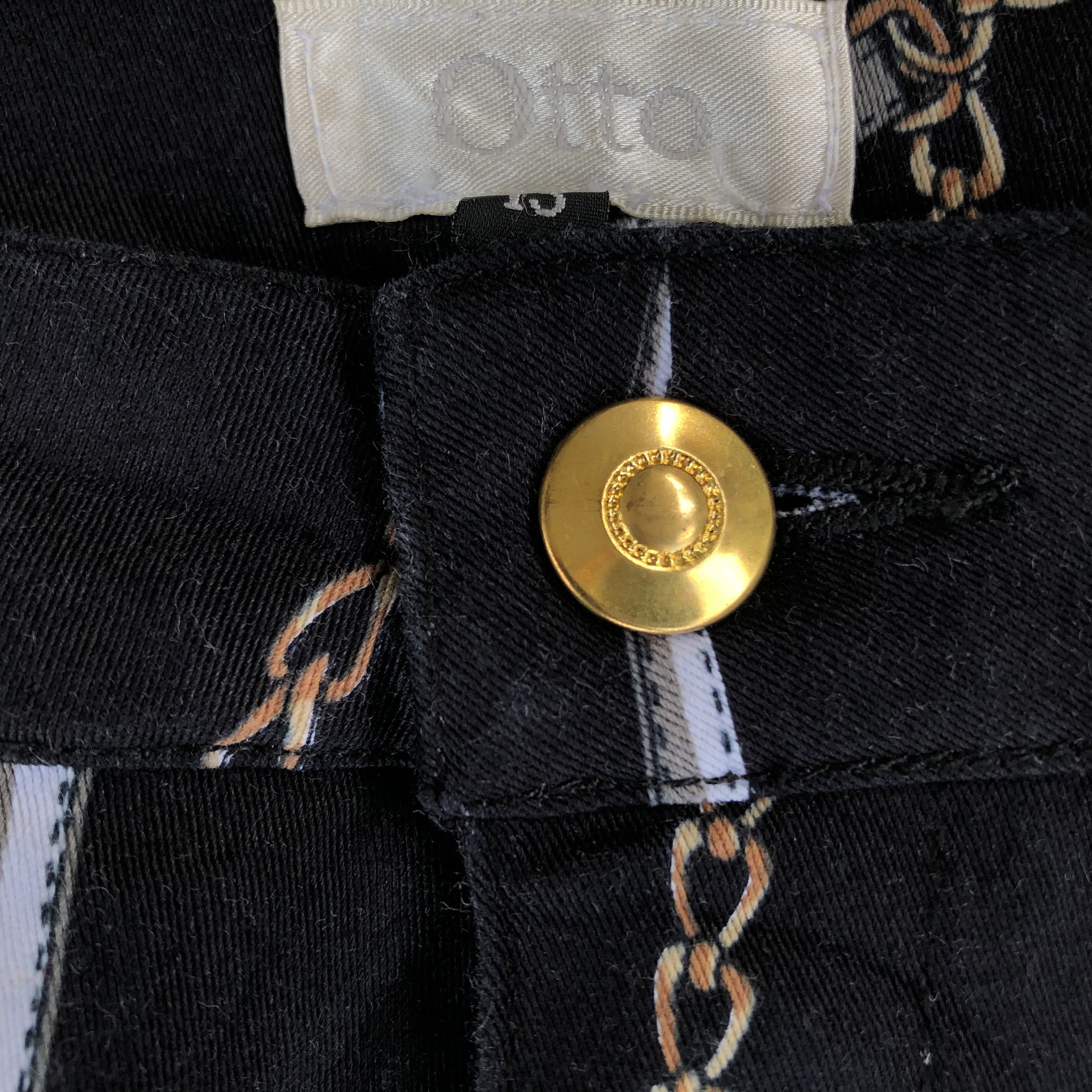 Japanese Brand Y2k Otto All Over Chain Print Size US 29 - 4 Thumbnail
