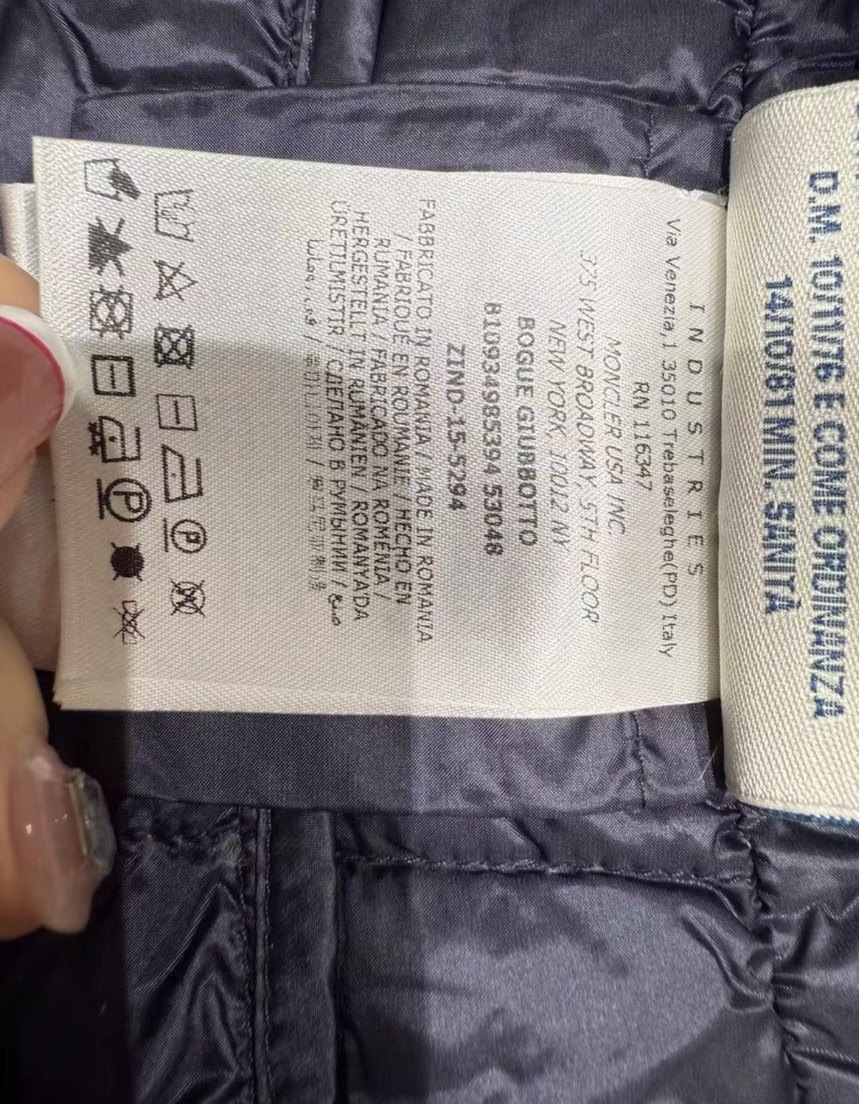 Moncler Moncler Navy Blue Mid-Length Down Jacket Size S / US 4 / IT 40 - 3 Thumbnail