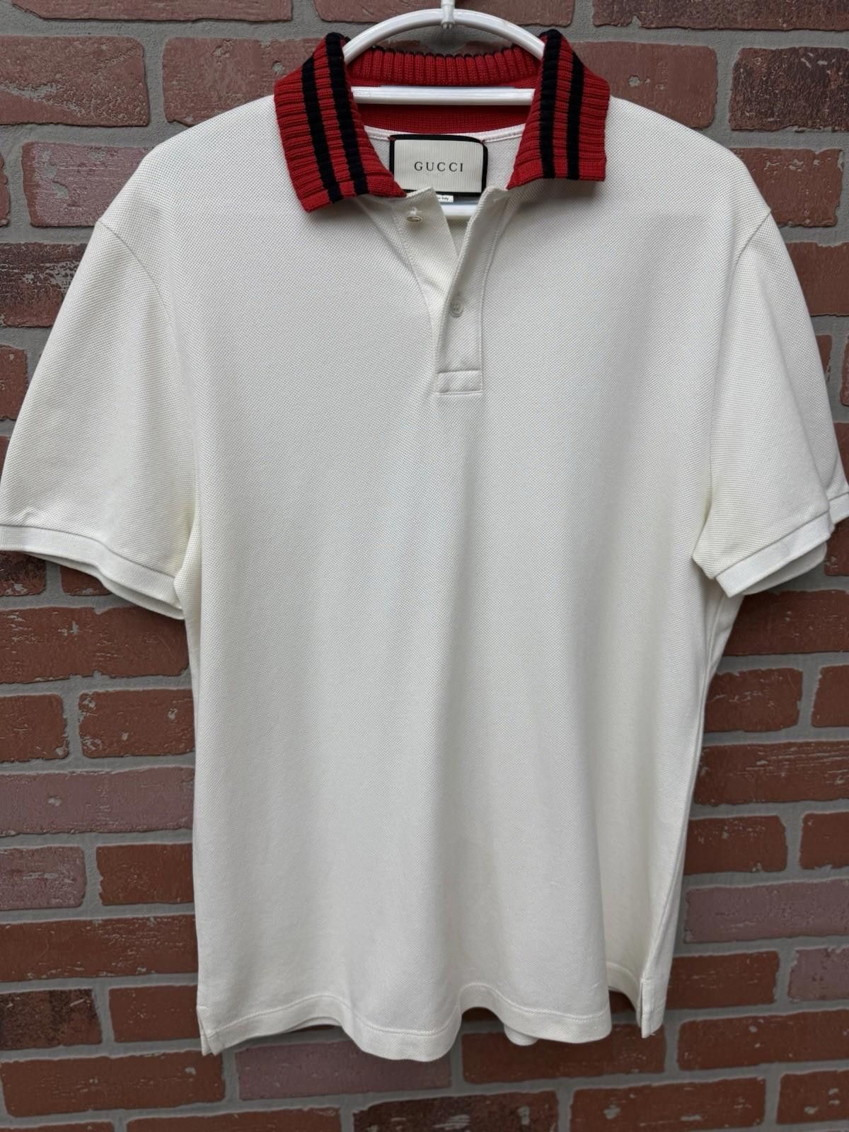 Gucci Gucci Polo T Shirt White/Red Size XL $850 Retail Authentic Size US XL / EU 56 / 4 - 3 Thumbnail