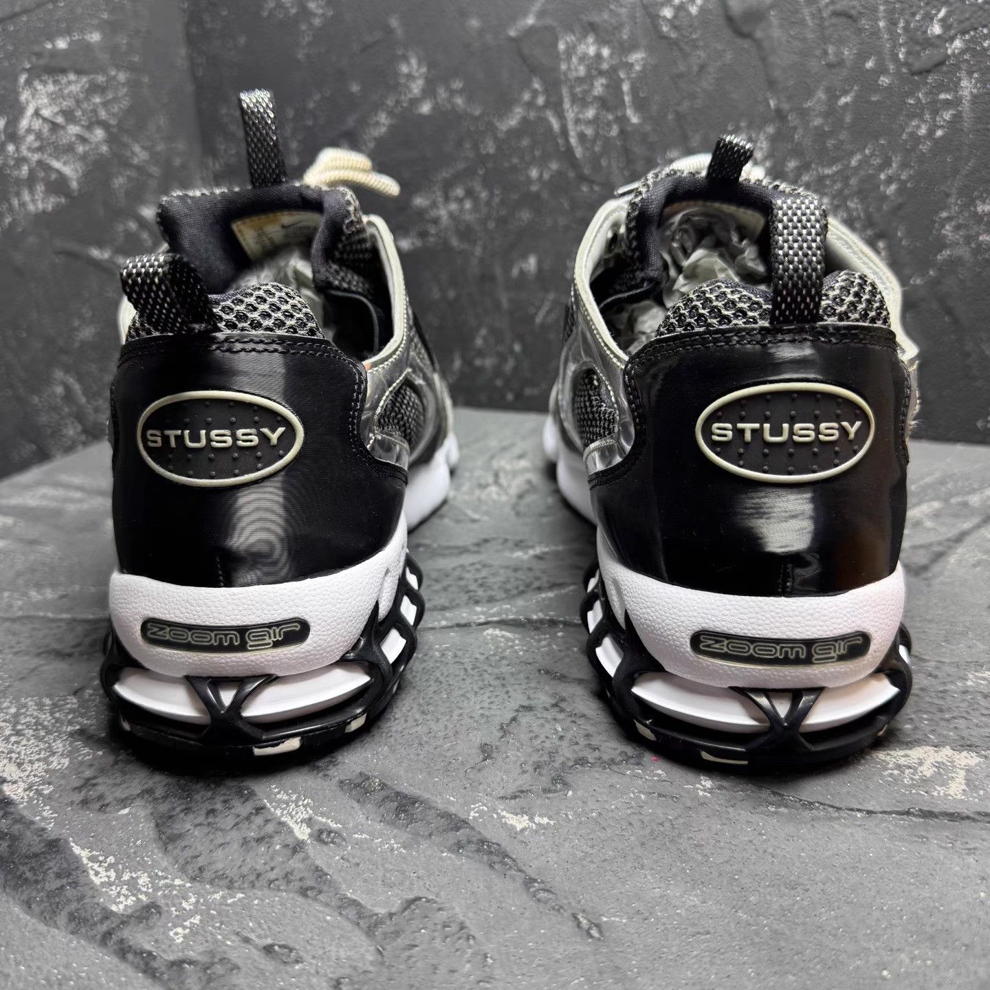 Stussy Stussy x Nike Black & Silver Sneakers Q10 Size US 10 / EU 43 - 7 Thumbnail