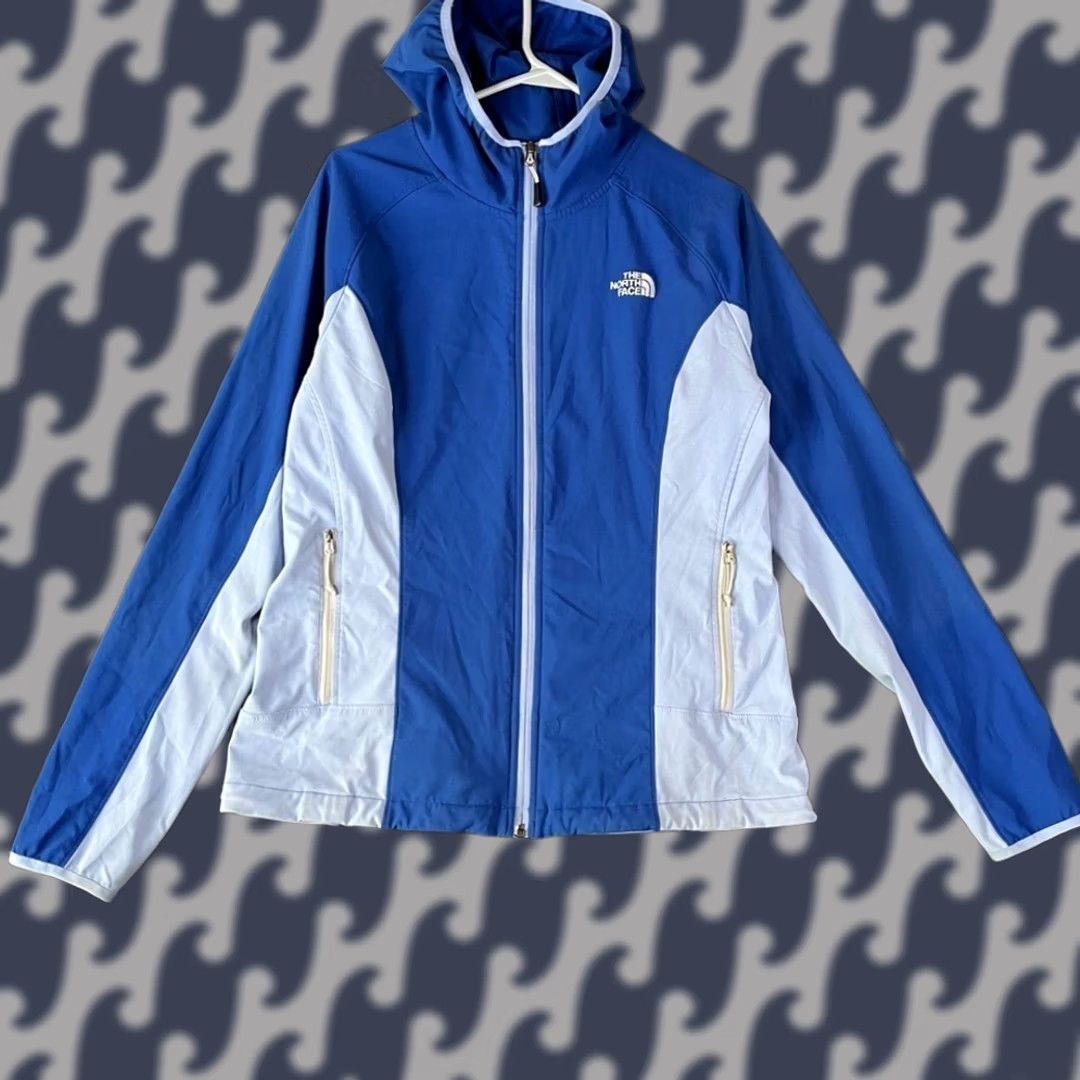 The North Face The North Face Womens Large Blue Softshell Hooded Jacket M883 Size L / US 10 / IT 46 - 1 Thumbnail
