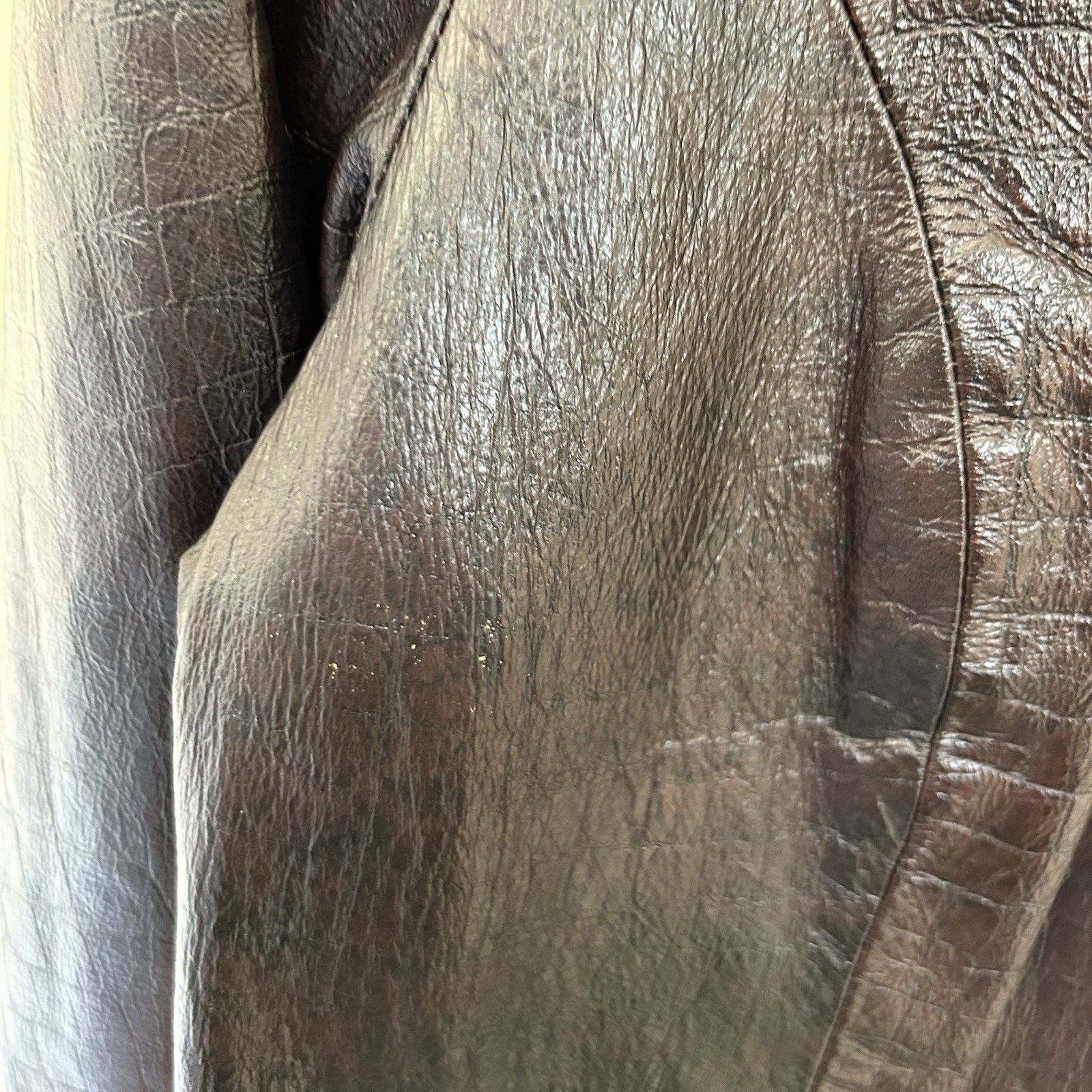 Other Vintage Terry Lewis Brown Leather Button Down Jacket Size 1X Size XL / US 12-14 / IT 48-50 - 6 Thumbnail