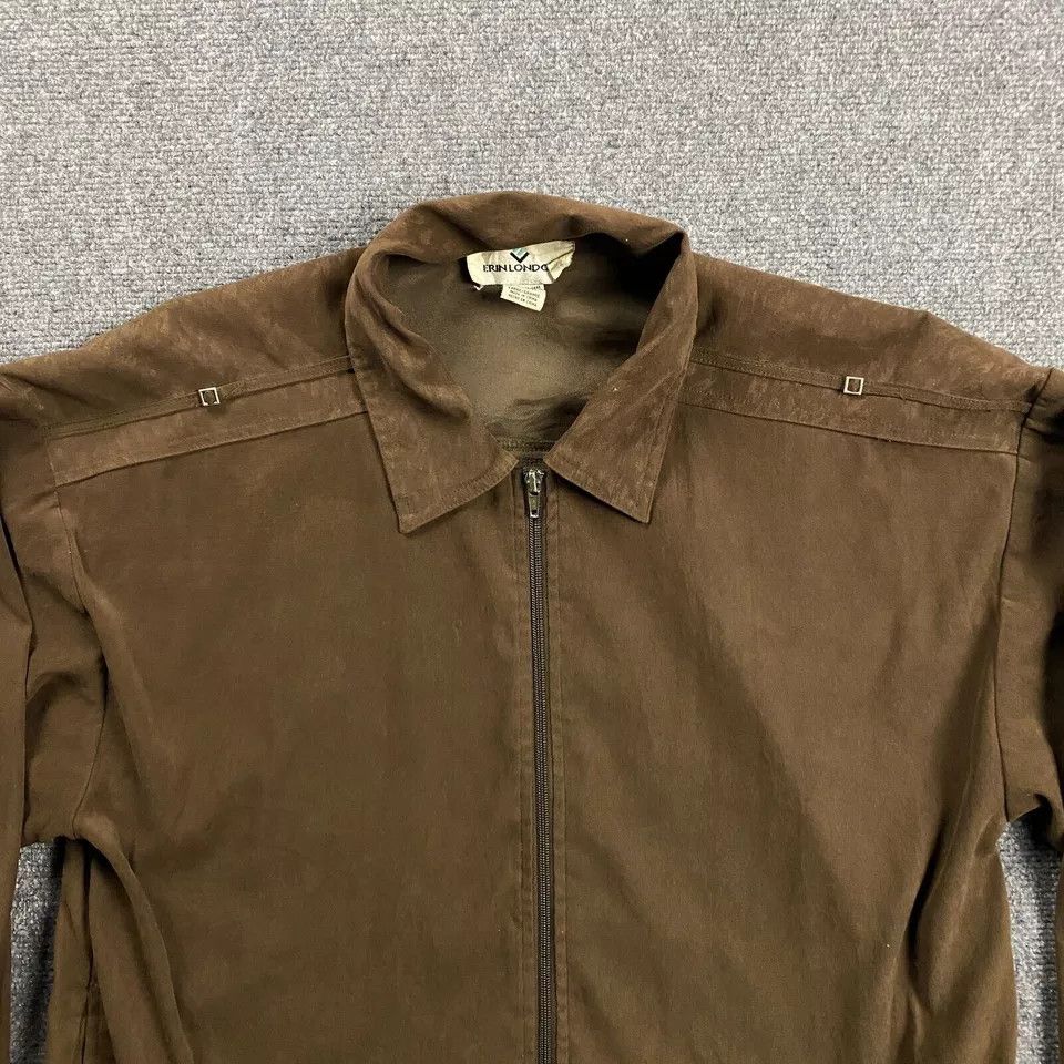 Other Erin London Jacket Women's Large Bomber Suede Full Zip Size L / US 10 / IT 46 - 2 Thumbnail