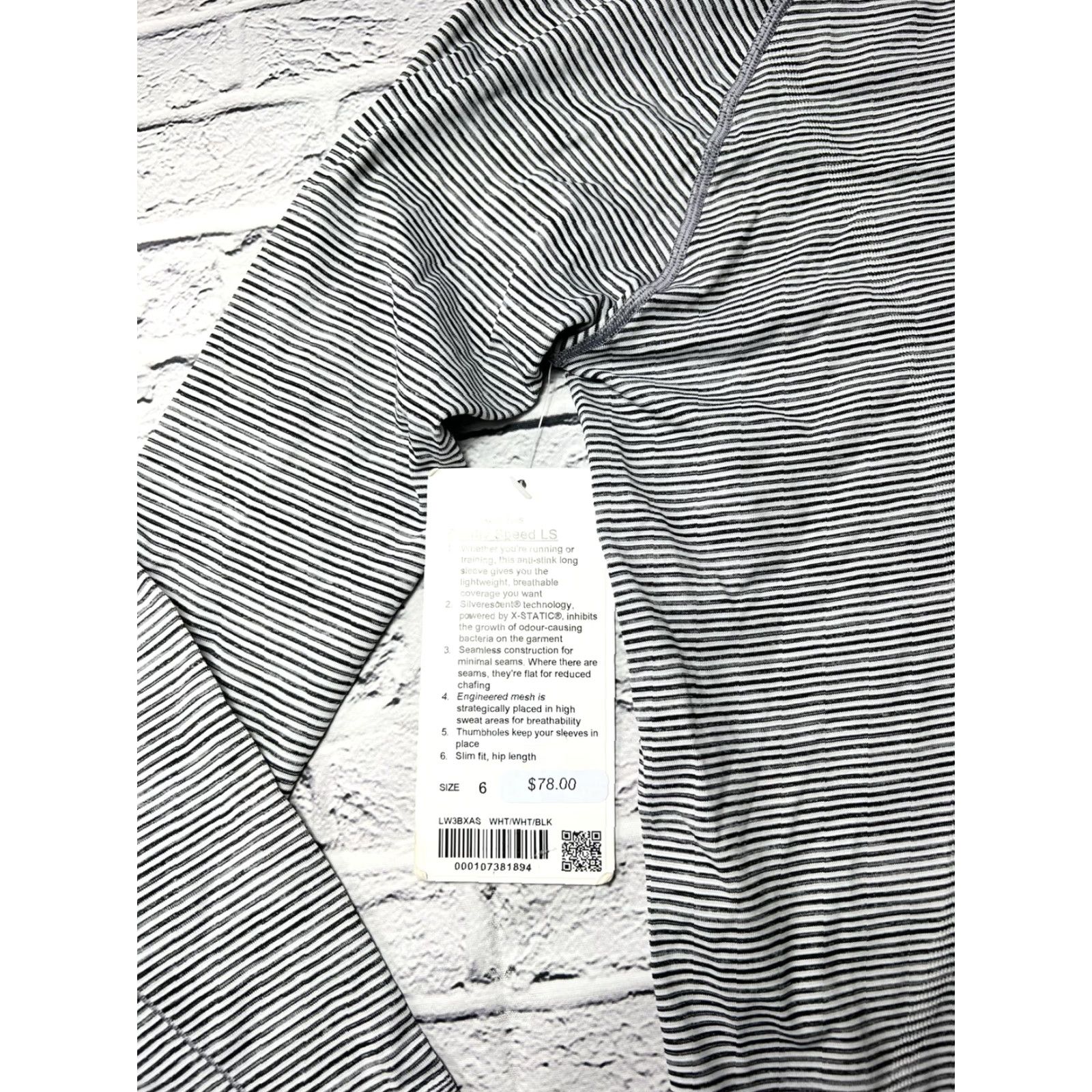 Lululemon VINTAGE NWT Lululemon Swiftly Speed Long Sleeve Stripe Top 6 Shirt Size M / US 6-8 / IT 42-44 - 2 Thumbnail