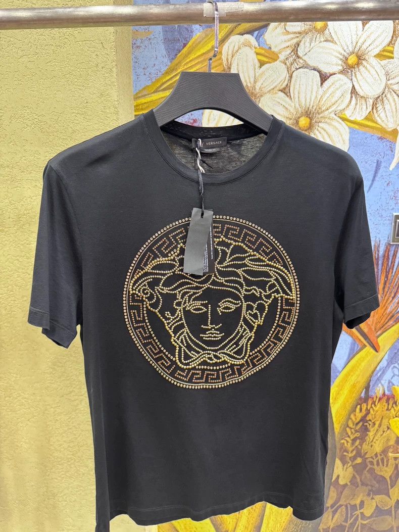 Versace Versace Black hot diamond Medusa short sleeves Size US L / EU 52-54 / 3 - 1 Thumbnail