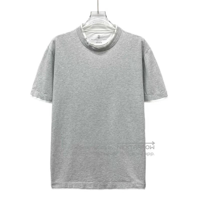 Brunello Cucinelli Brunello Cucinelli Gray, cotton crew-neck short-sleeve T-s Size US M / EU 48-50 / 2 - 1 Thumbnail
