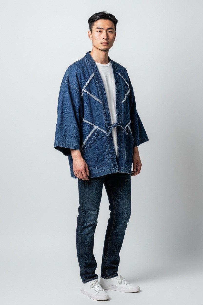 Kapital JAPAN BRAND KIMONO JACKET DENIM STYLE CASUAL JAPANESE Size US M / EU 48-50 / 2 - 1 Thumbnail